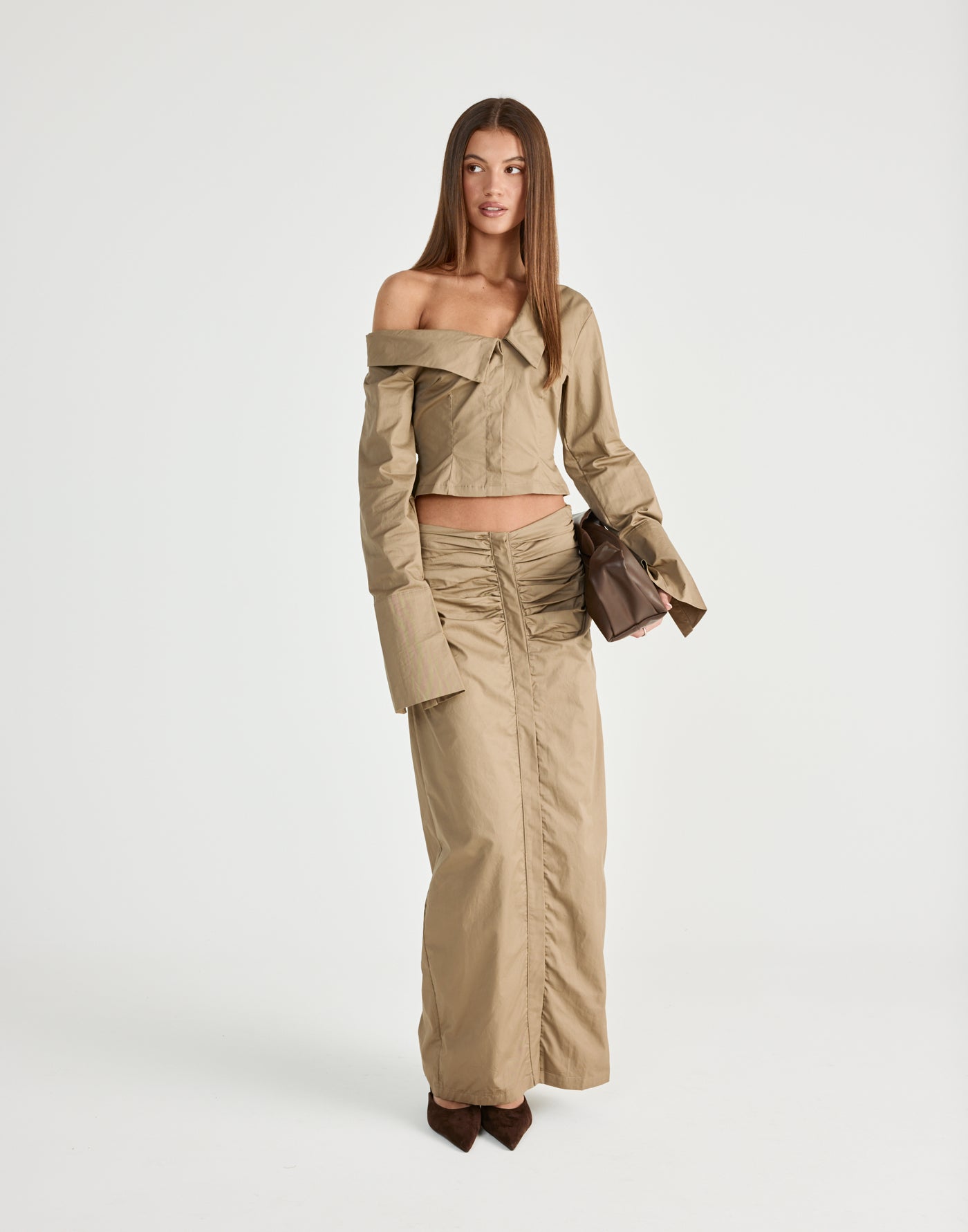 Arion Maxi Skirt (Mocha) | CHARCOAL Exclusive - - Women's Skirt - Charcoal Clothing