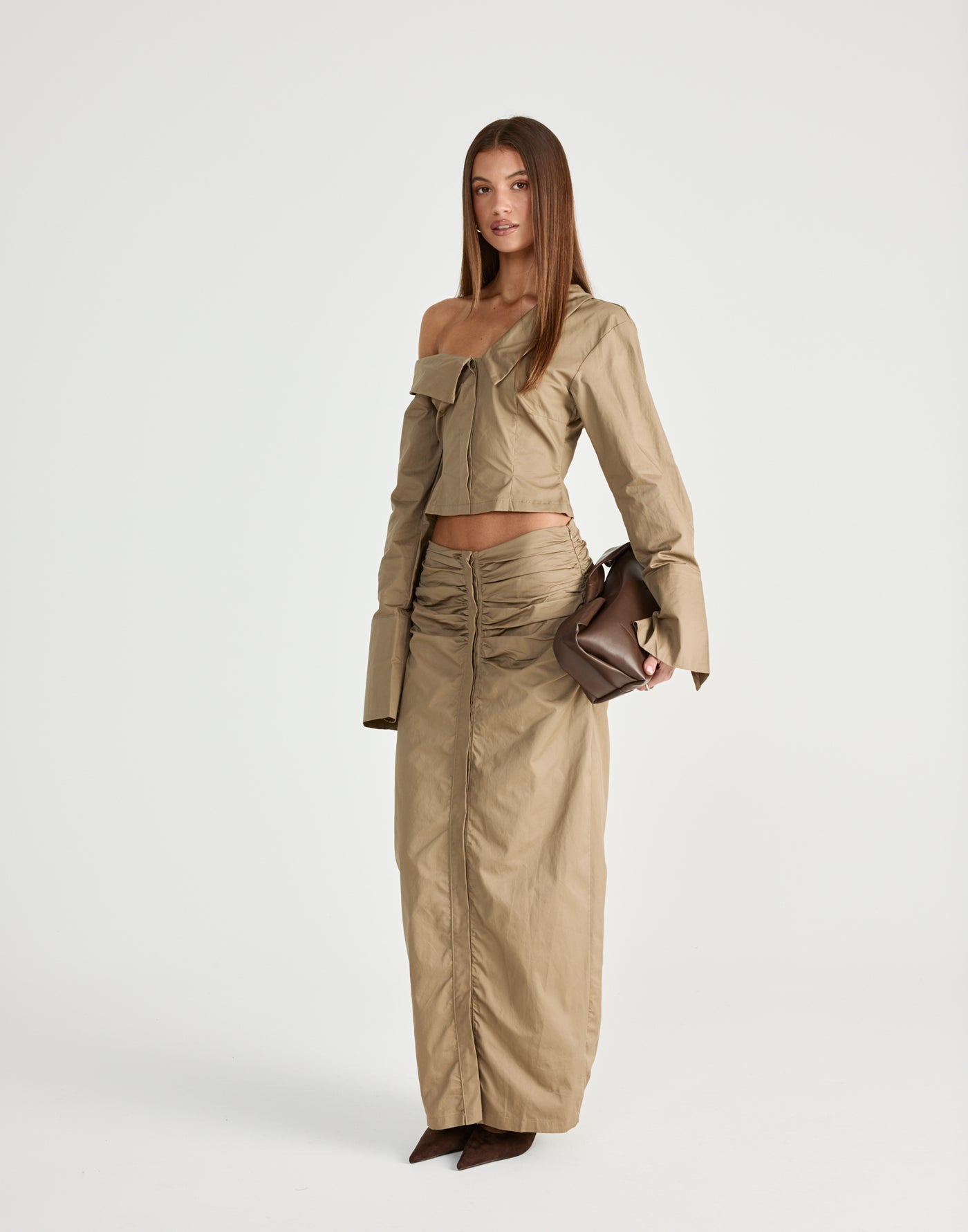 Arion Maxi Skirt (Mocha) | CHARCOAL Exclusive - - Women's Skirt - Charcoal Clothing