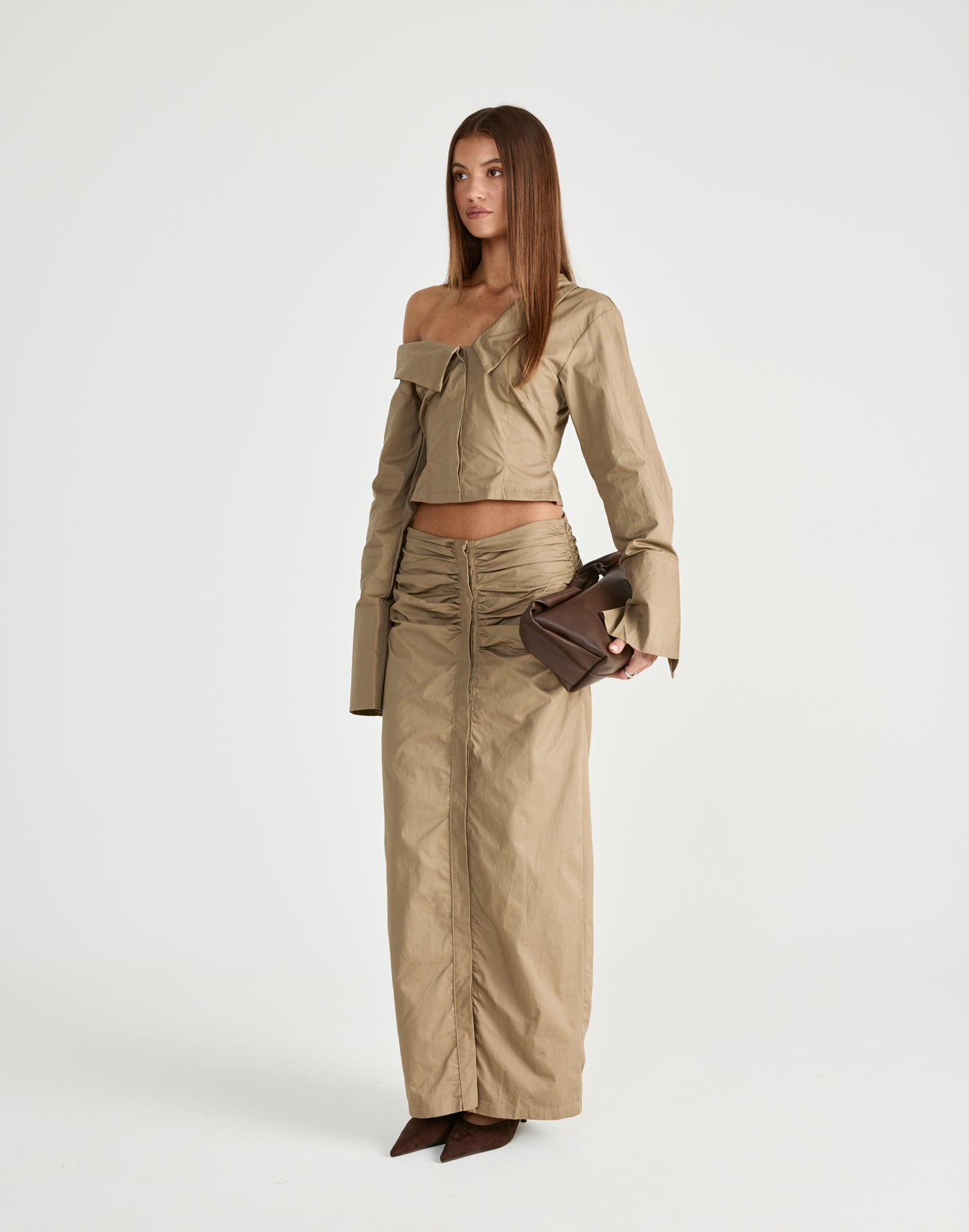 Arion Shirt (Mocha) | CHARCOAL Exclusive - - Women's Top - Charcoal Clothing