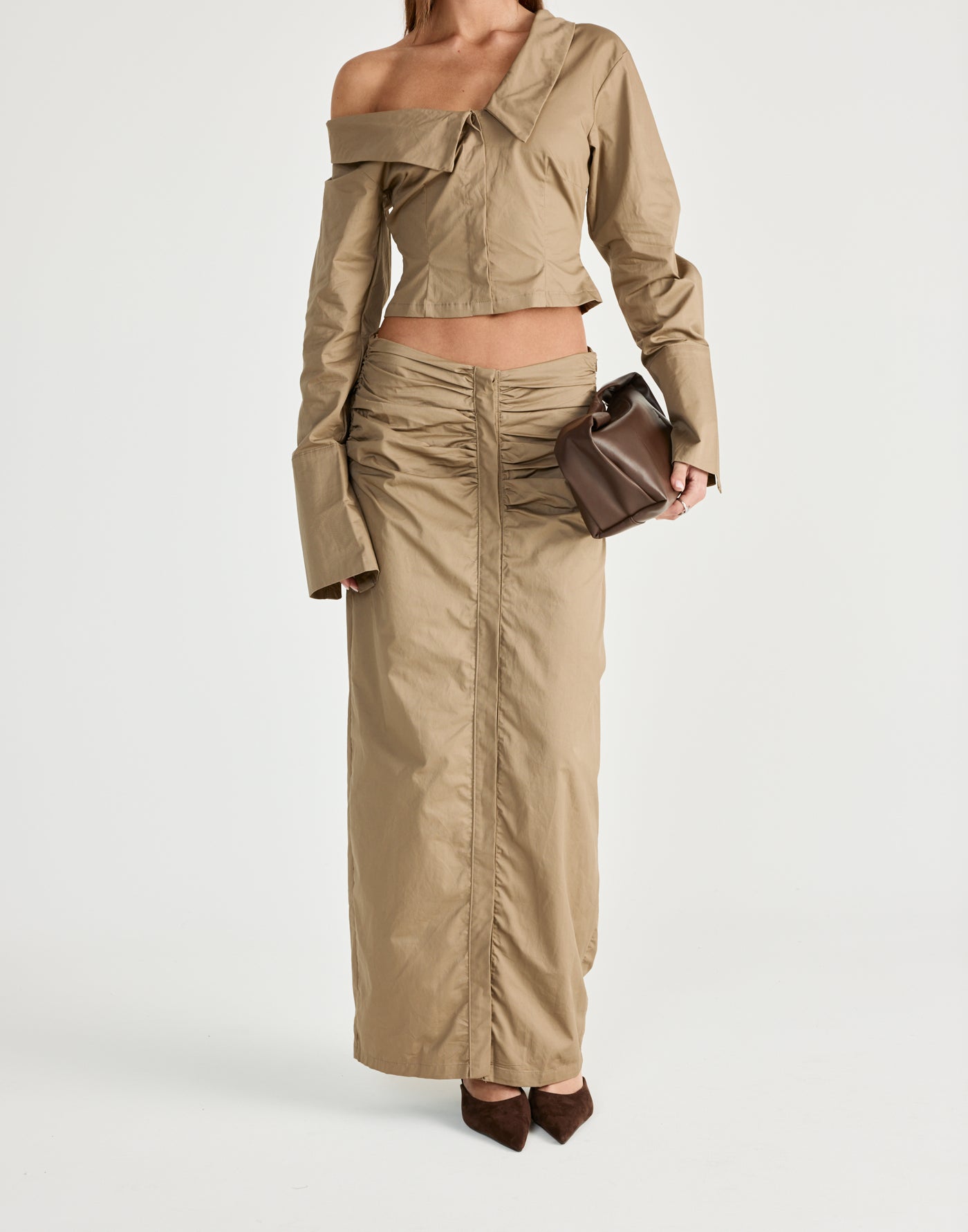 Arion Maxi Skirt (Mocha) | CHARCOAL Exclusive - - Women's Skirt - Charcoal Clothing
