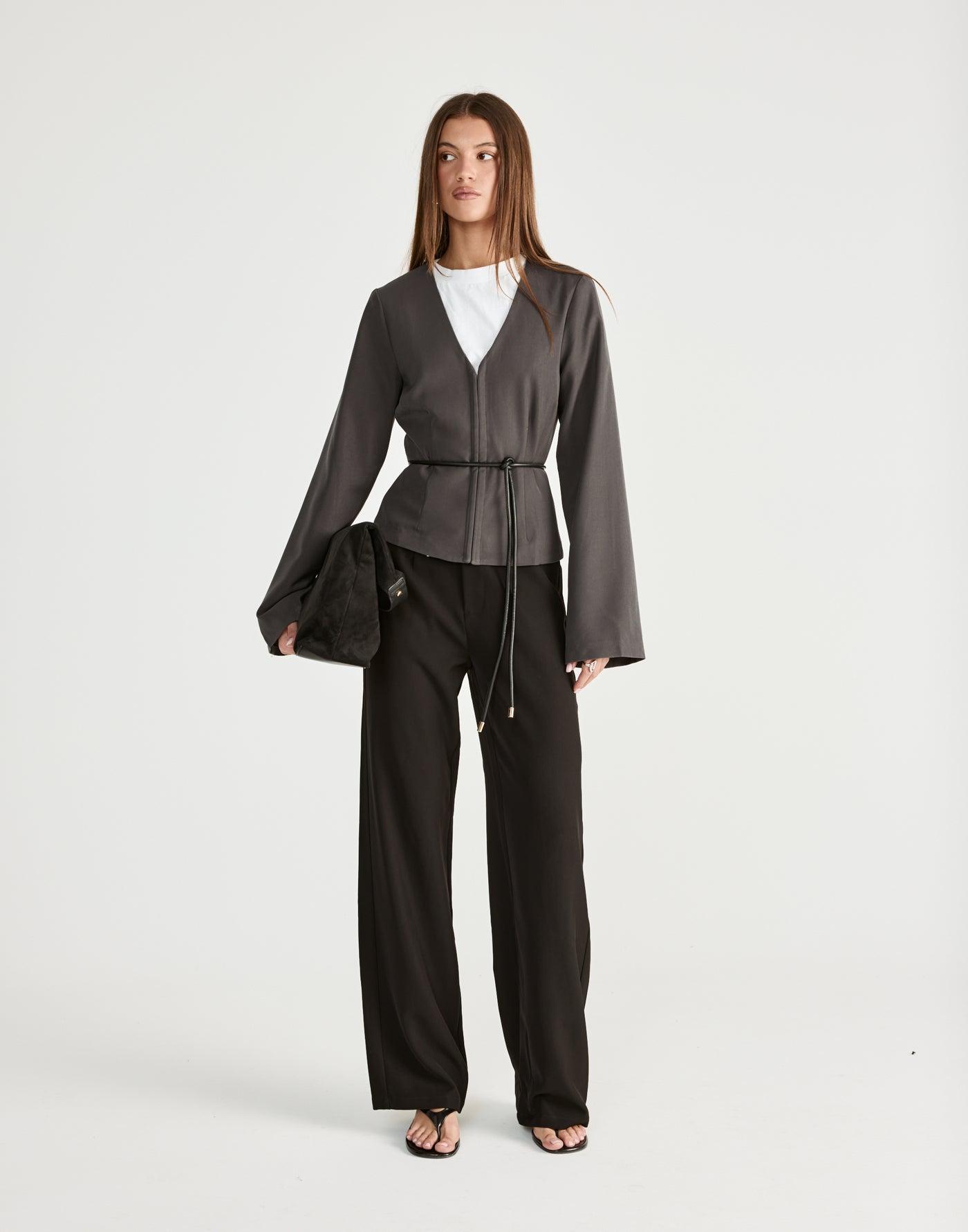 Norinne Long Sleeve Top (Slate) | CHARCOAL Exclusive - - Women's Top - Charcoal Clothing