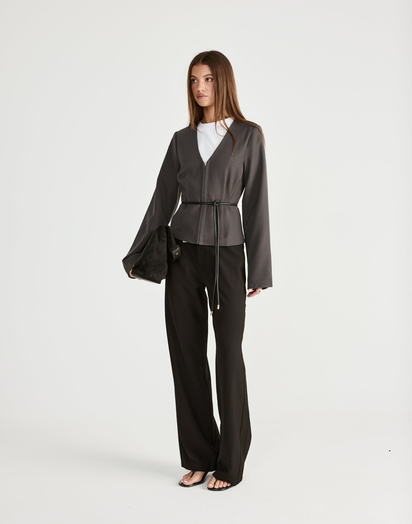 Norinne Long Sleeve Top (Slate) | CHARCOAL Exclusive - - Women's Top - Charcoal Clothing