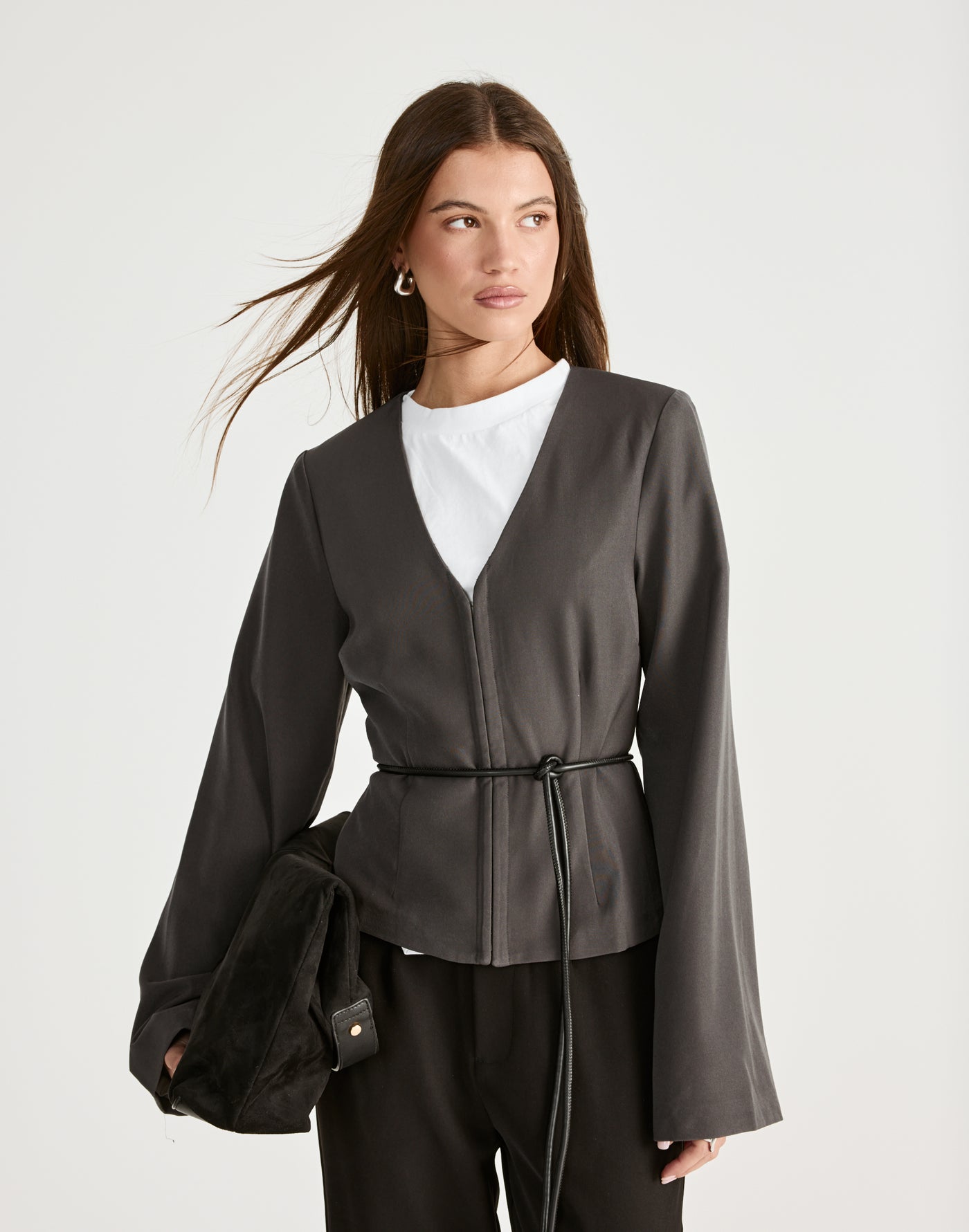 Norinne Long Sleeve Top (Slate) | CHARCOAL Exclusive - - Women's Top - Charcoal Clothing