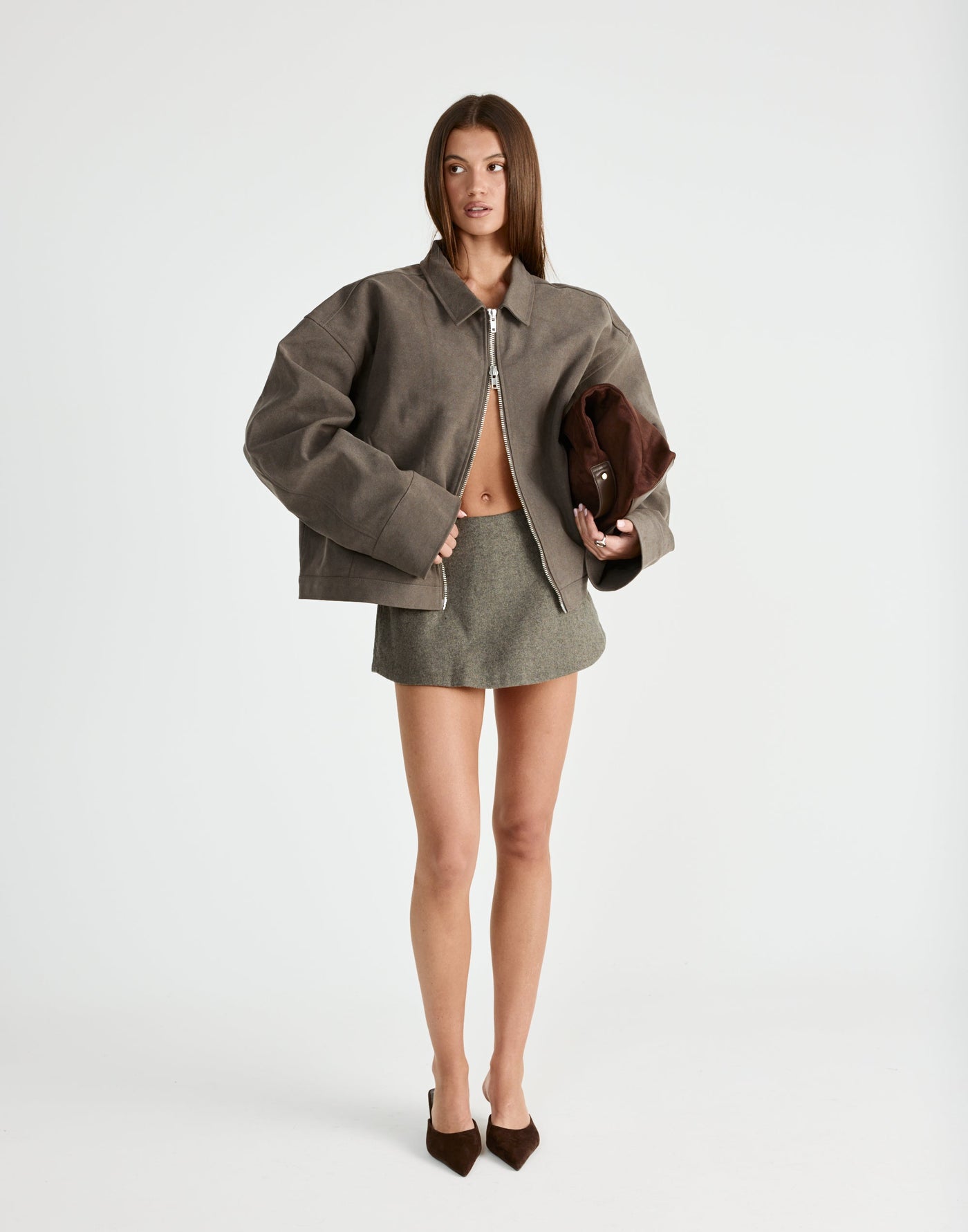 Domain Skort (Slate) | CHARCOAL Exclusive - - Women's Skort - Charcoal Clothing