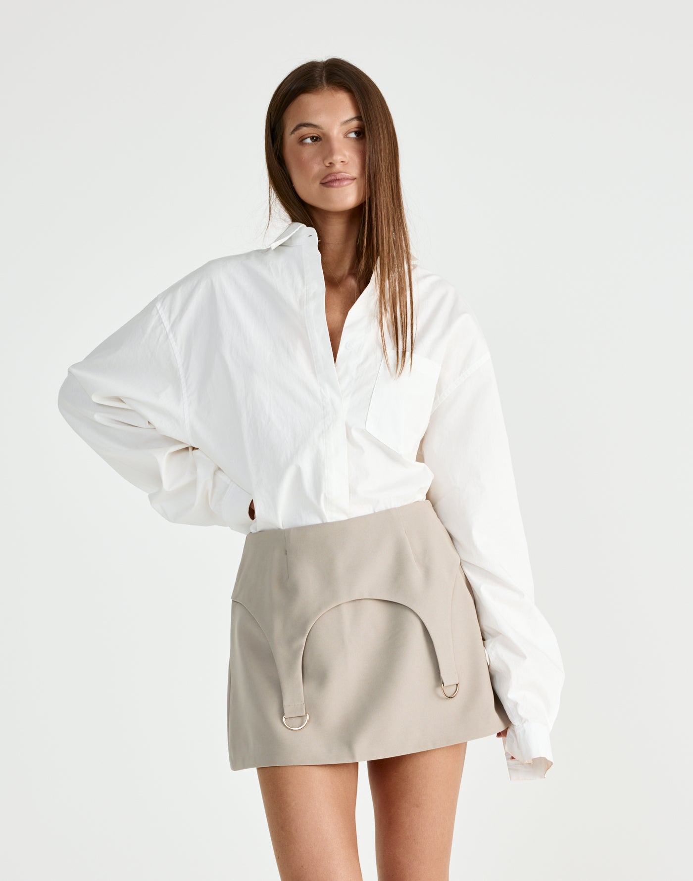 Nebula Mini Skirt (Pebble) | CHARCOAL Exclusive - - Women's Skirt - Charcoal Clothing