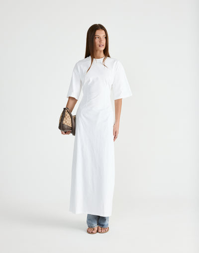 Echoes Maxi Dress (White) | CHARCOAL Exclusive - - Women's Dress - Charcoal Clothing