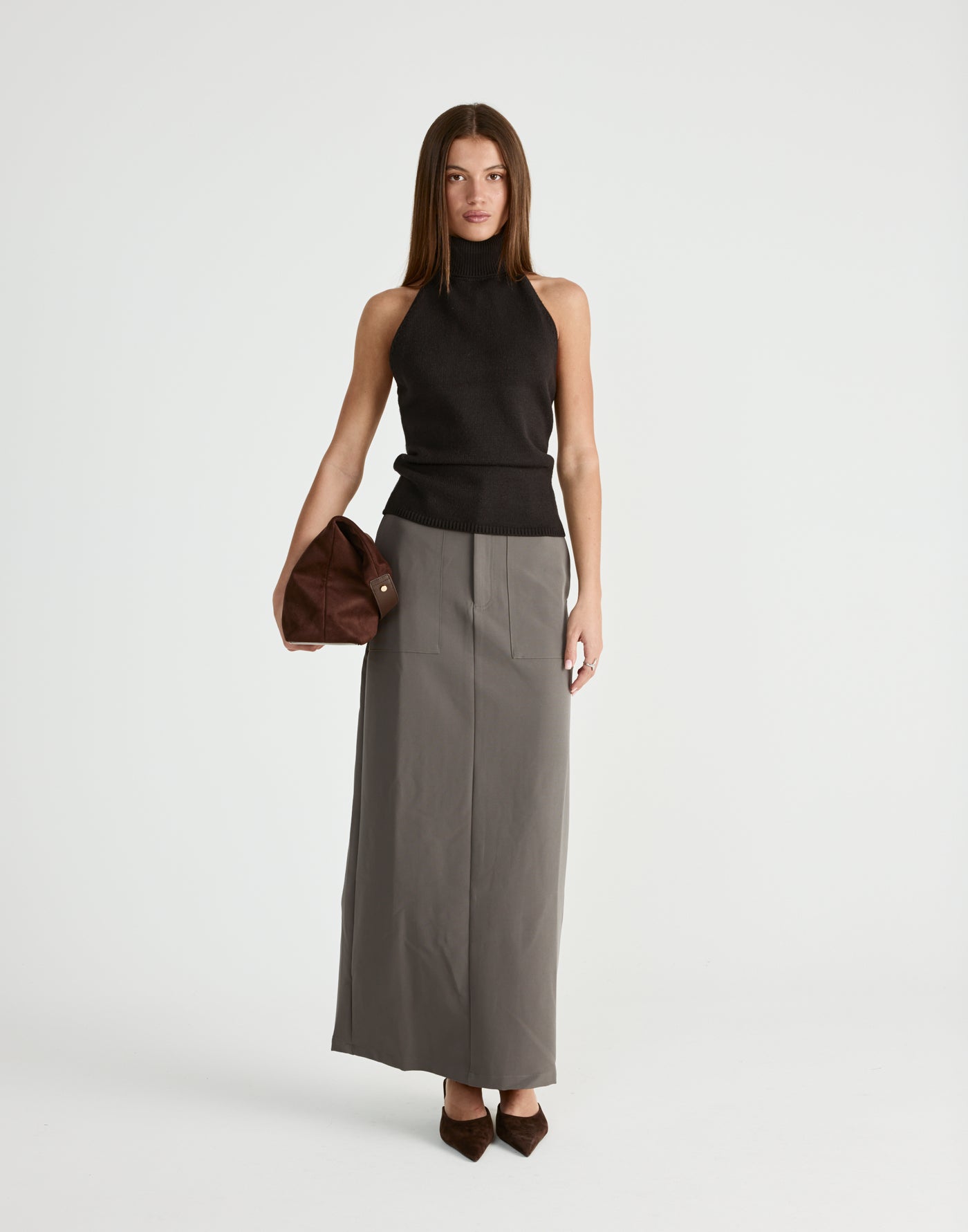  - Women's Skirt - Charcoal Clothing