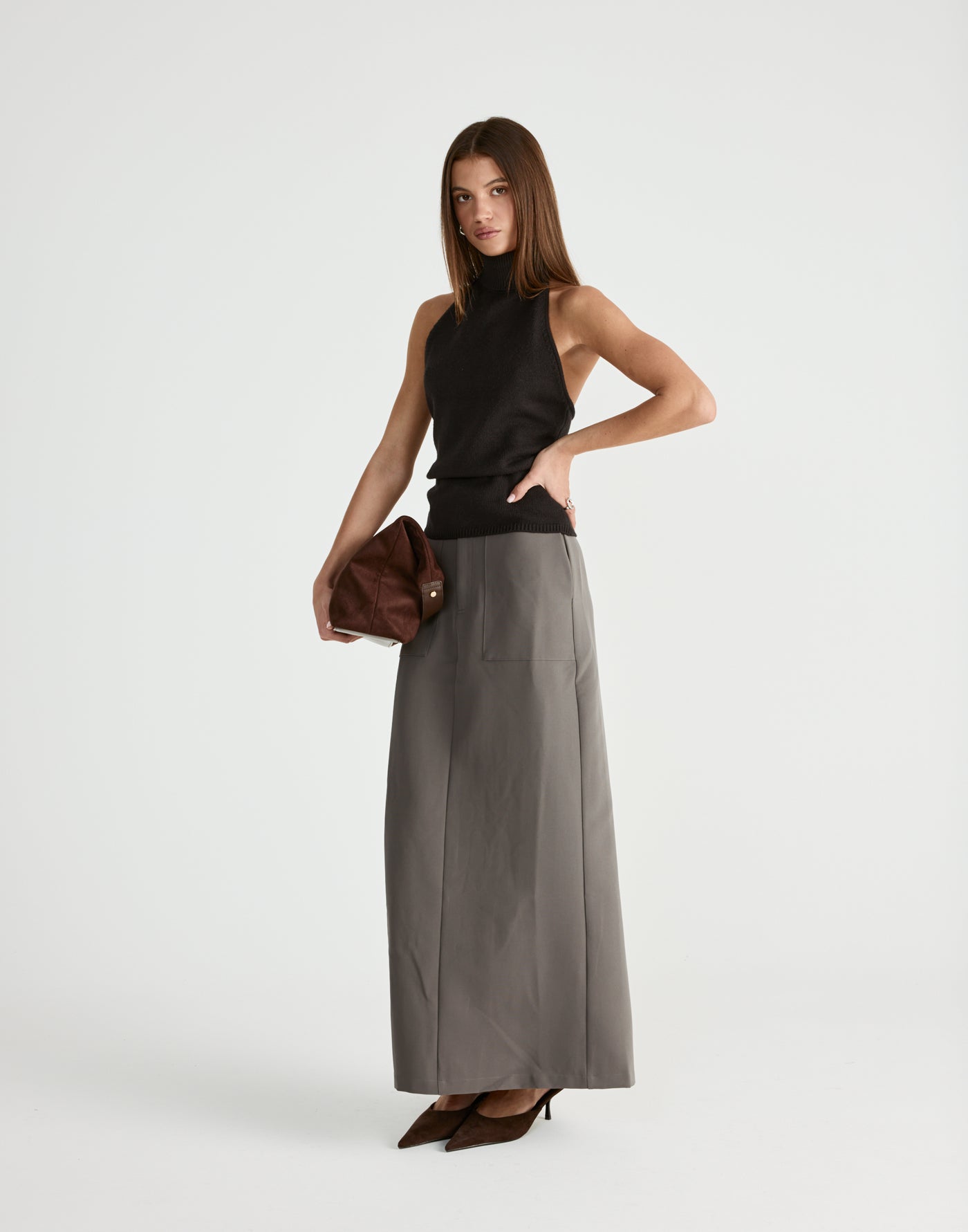  - Women's Skirt - Charcoal Clothing