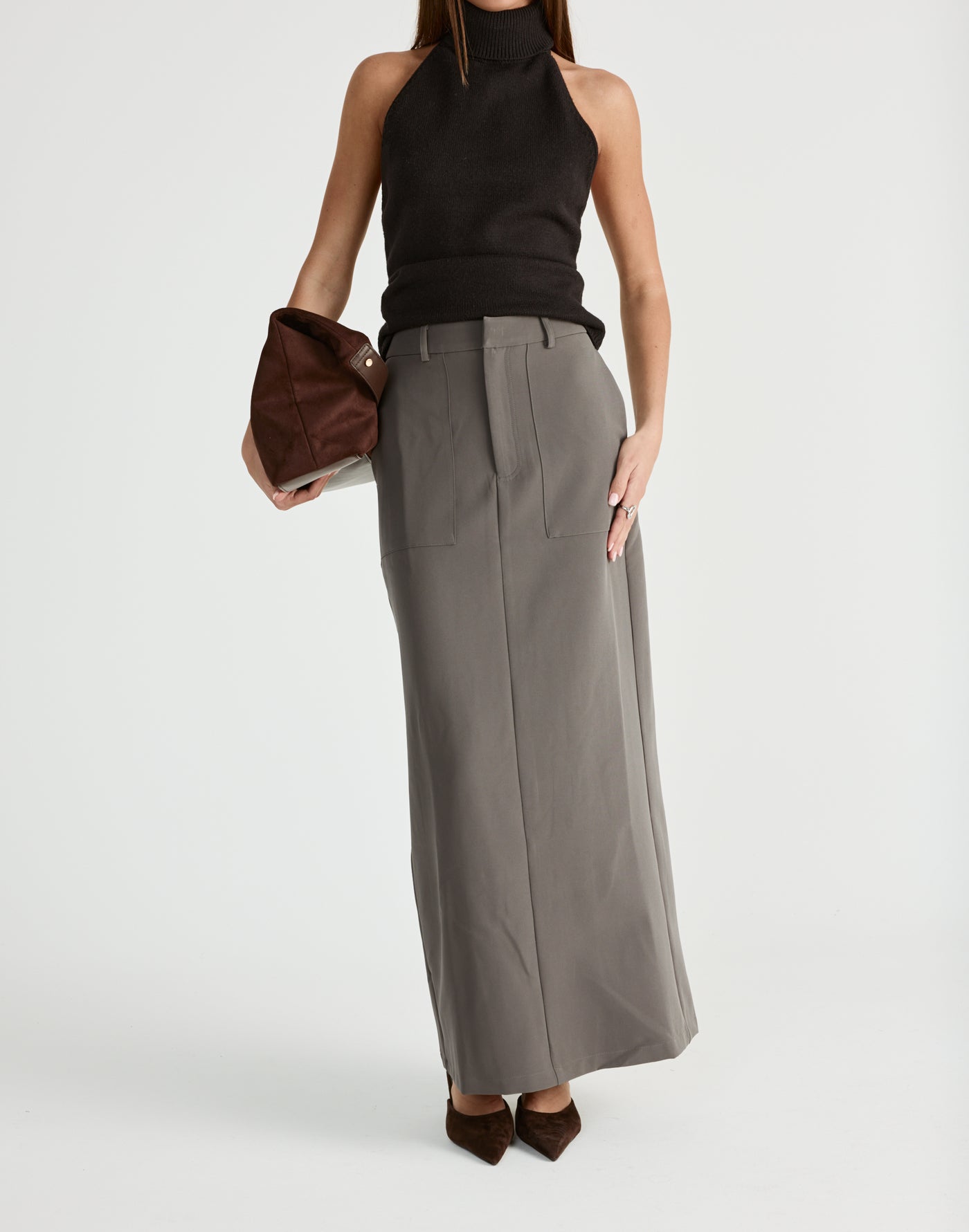  - Women's Skirt - Charcoal Clothing