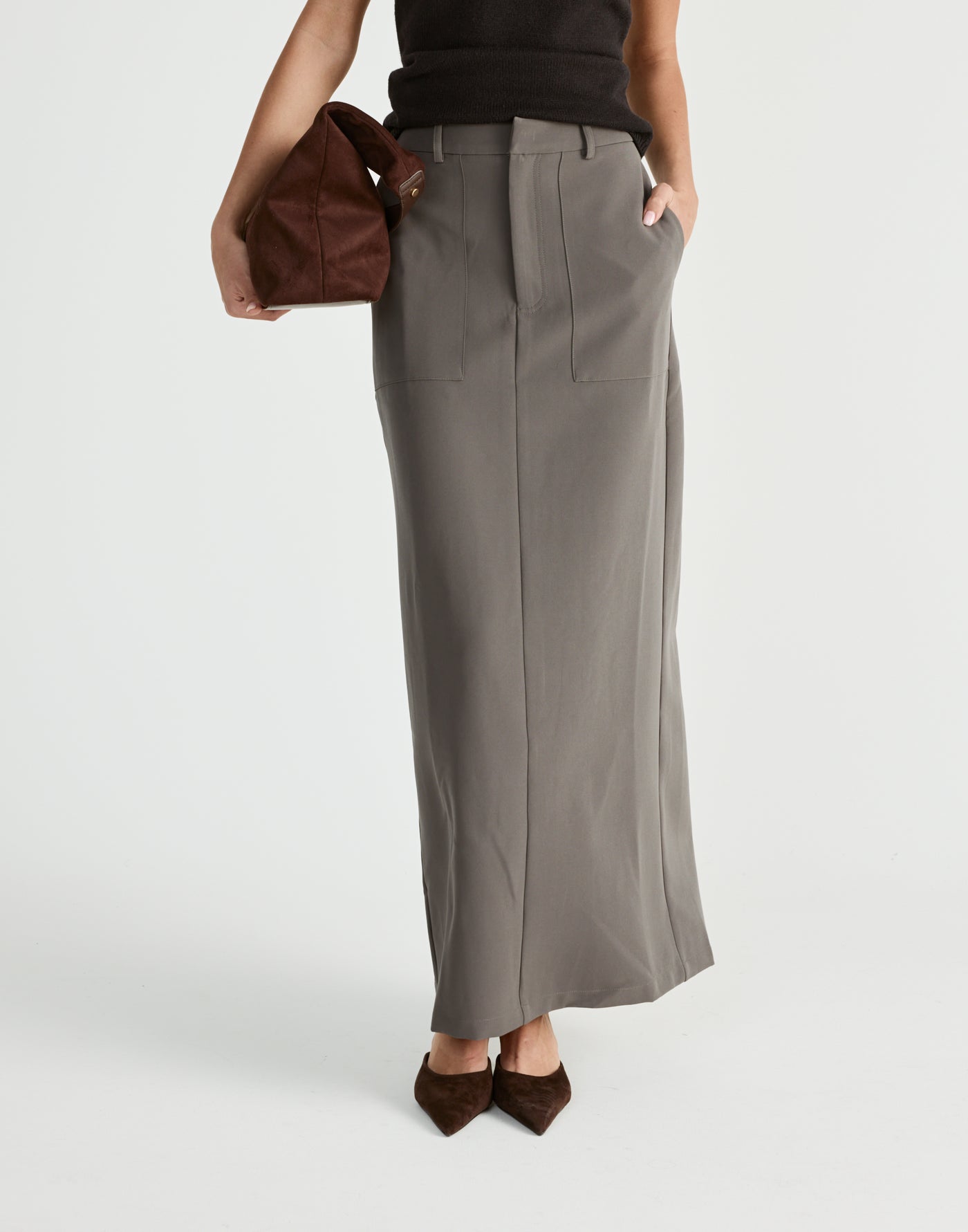  - Women's Skirt - Charcoal Clothing