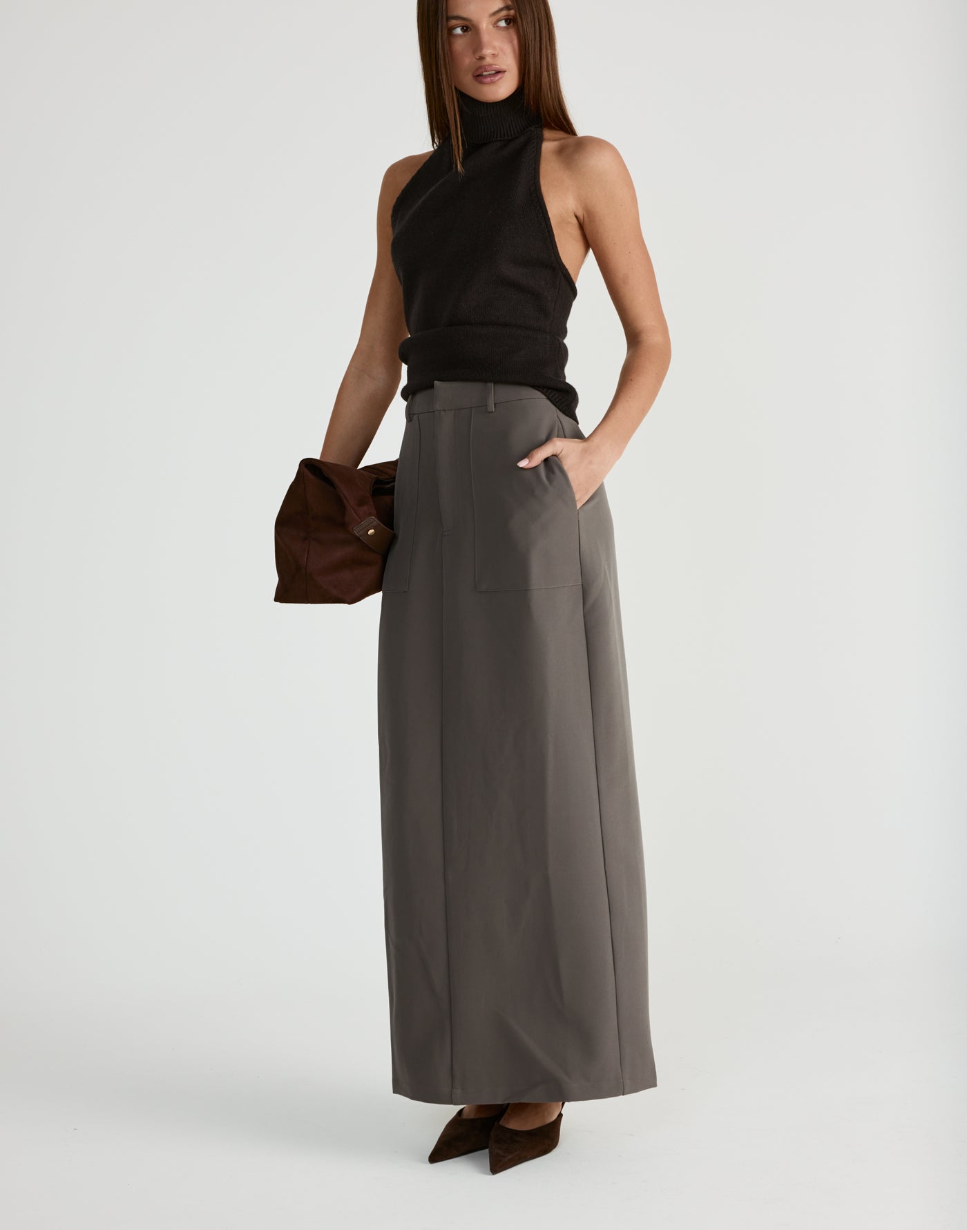  - Women's Skirt - Charcoal Clothing