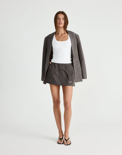 Nebula Mini Skirt (Slate) | CHARCOAL Exclusive - - Women's Skirt - Charcoal Clothing