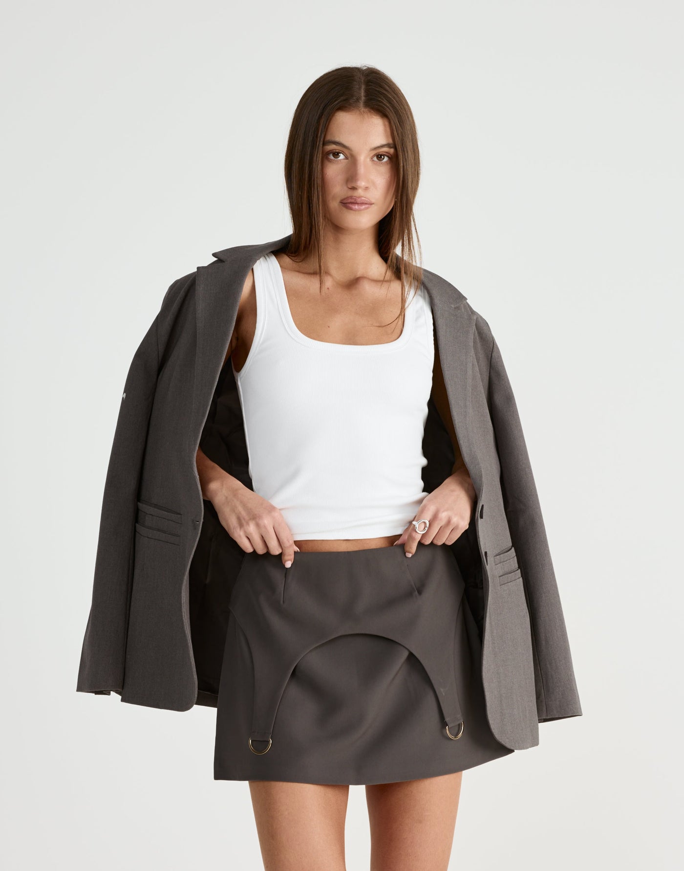 Nebula Mini Skirt (Slate) | CHARCOAL Exclusive - - Women's Skirt - Charcoal Clothing