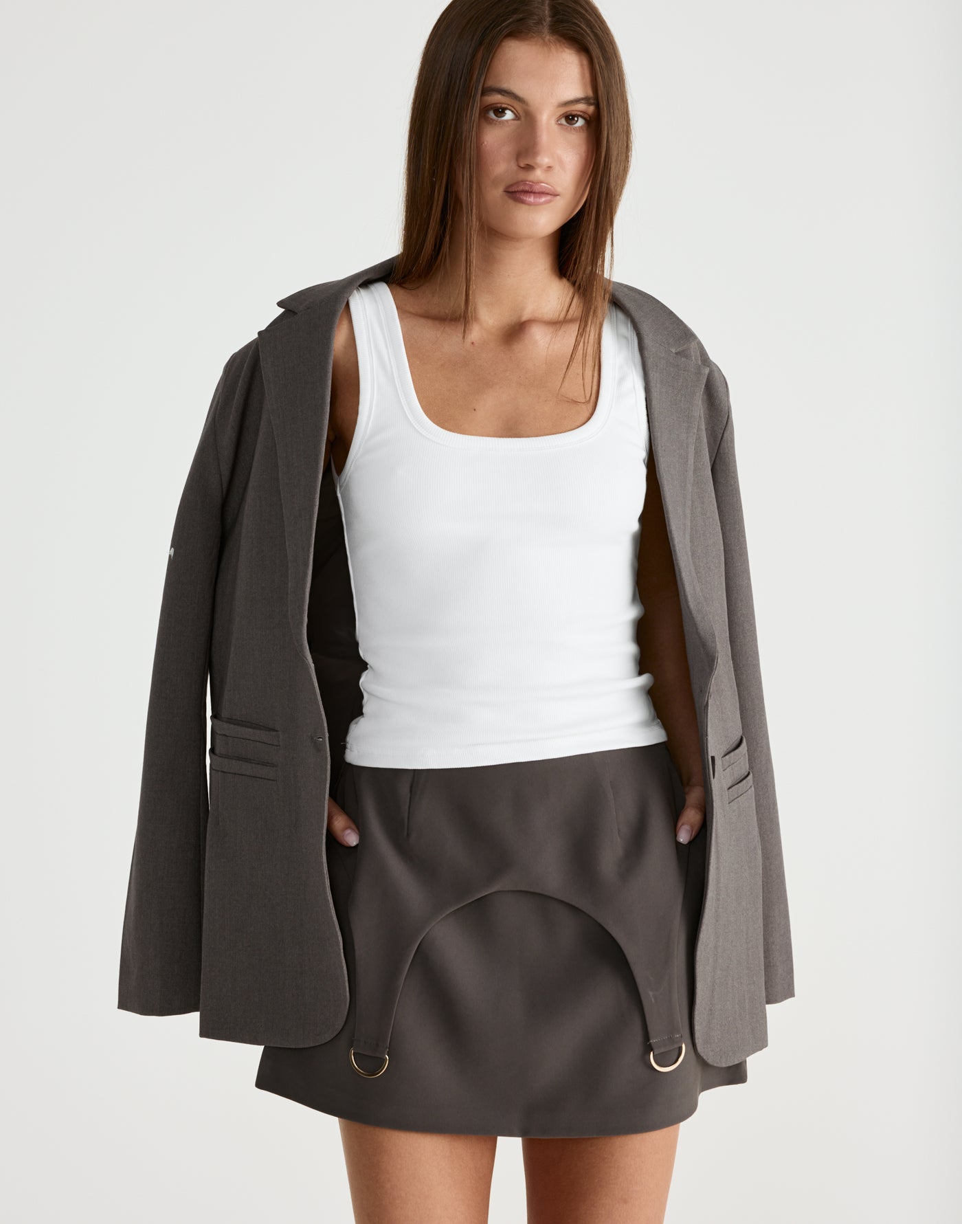 Nebula Mini Skirt (Slate) | CHARCOAL Exclusive - - Women's Skirt - Charcoal Clothing