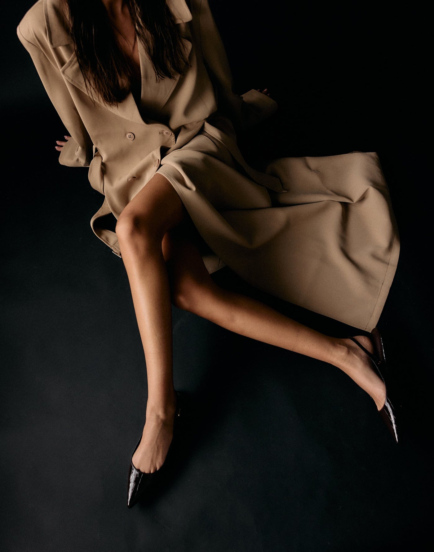 Pax Trench Coat (Mushroom) - CHARCOAL EXCLUSIVE - Collared neckline adjustable waist belt trench coat - Women's Outerwear - Charcoal Clothing