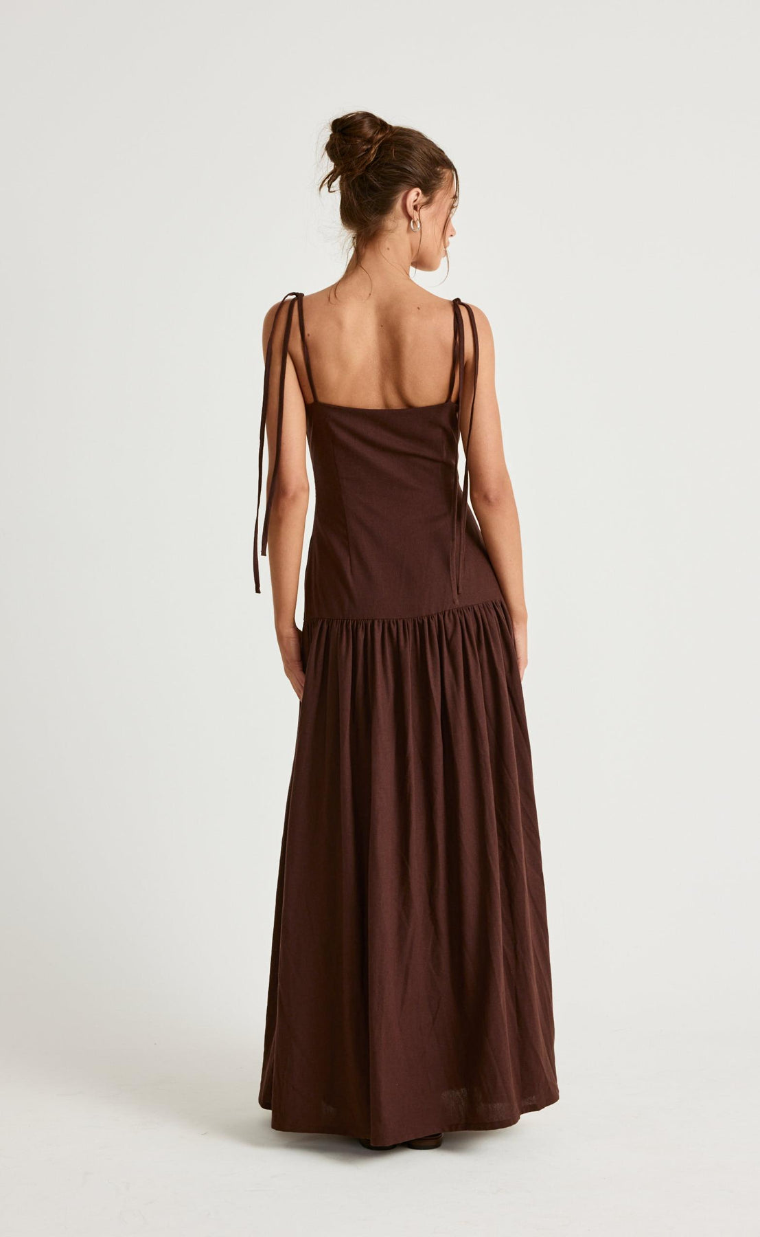 Hazel Maxi Dress (Chocolate) – CHARCOAL USA