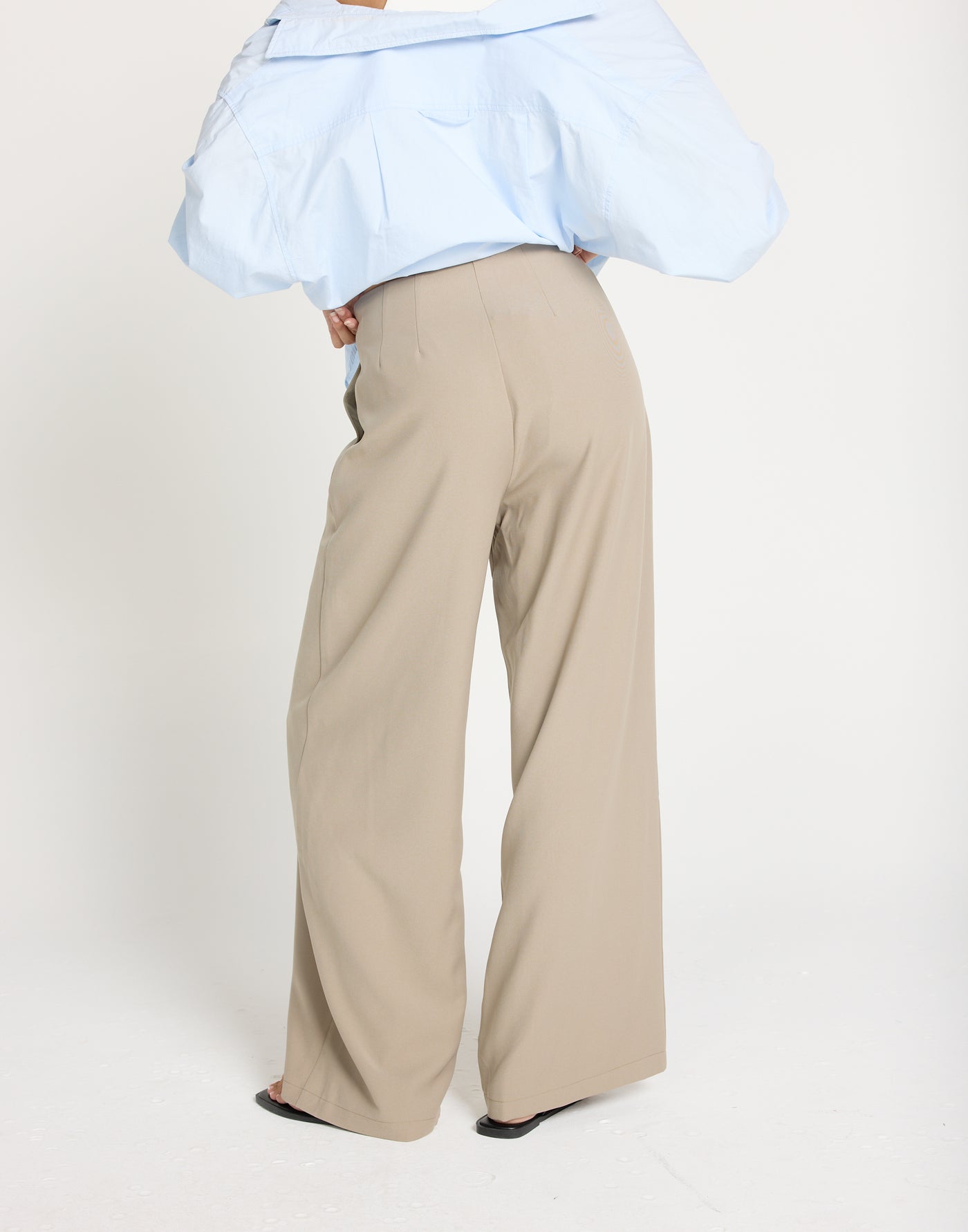 Bethany Pants (Dusty Sage) - CHARCOAL EXCLUSIVE - High Waisted Wide Leg Pants - Women's Pants - Charcoal Clothing