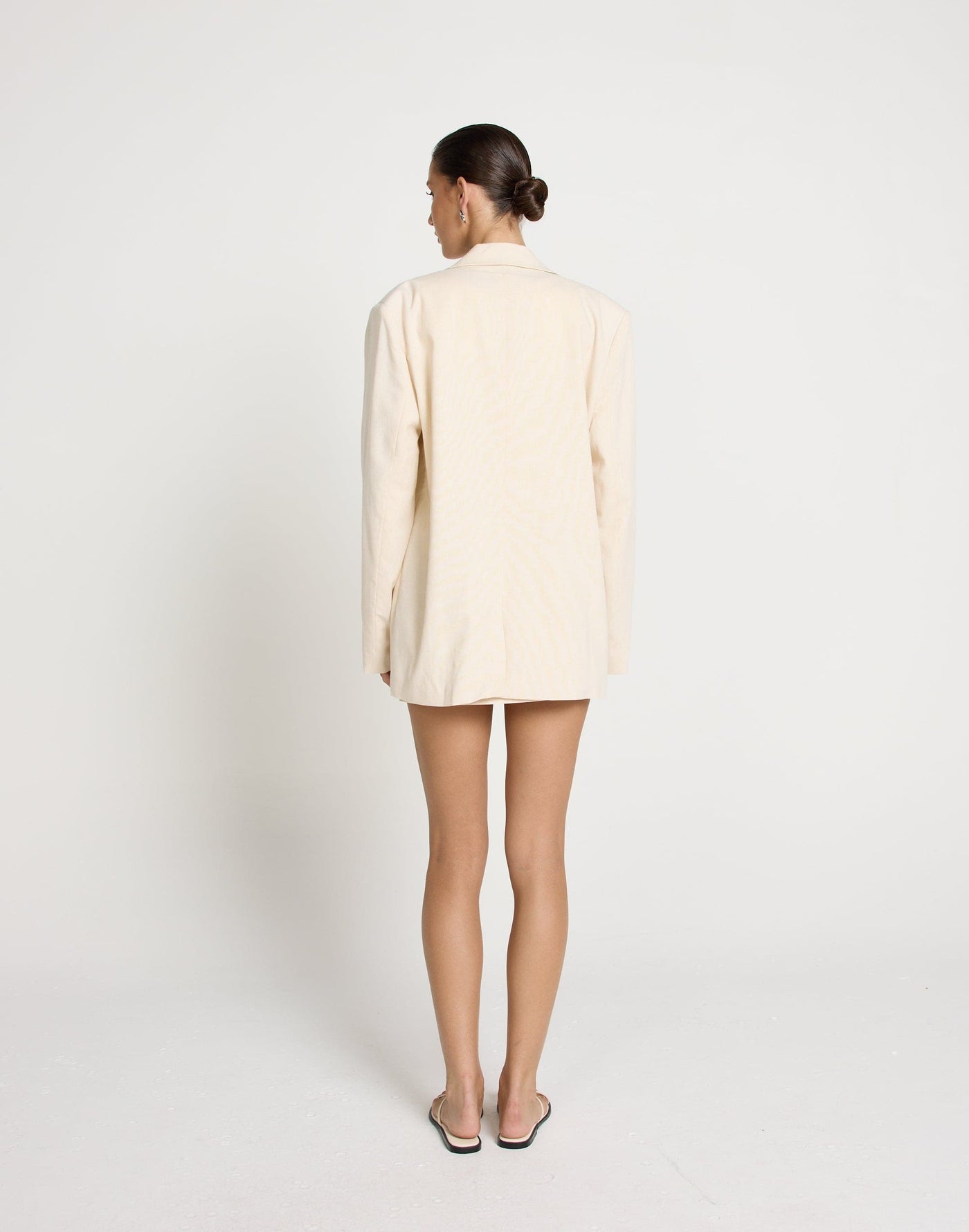 Bradshaw Blazer (Oat) | CHARCOAL EXCLUSIVE | Linen Blend Oversized Blazer - Women's Outerwear - Charcoal Clothing