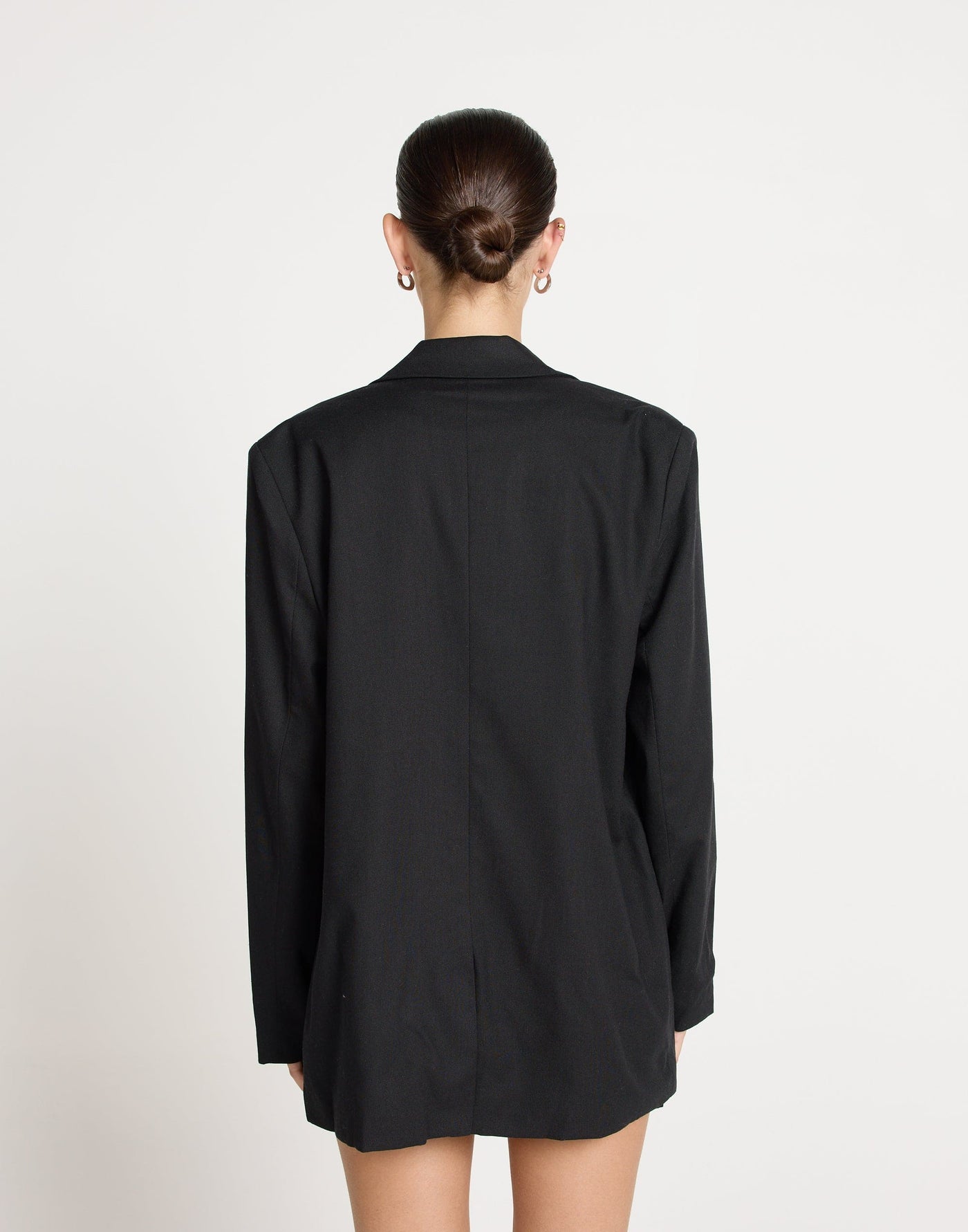 Bradshaw Blazer (Black) | CHARCOAL EXCLUSIVE | Linen Blend Oversized Blazer - Women's Outerwear - Charcoal Clothing