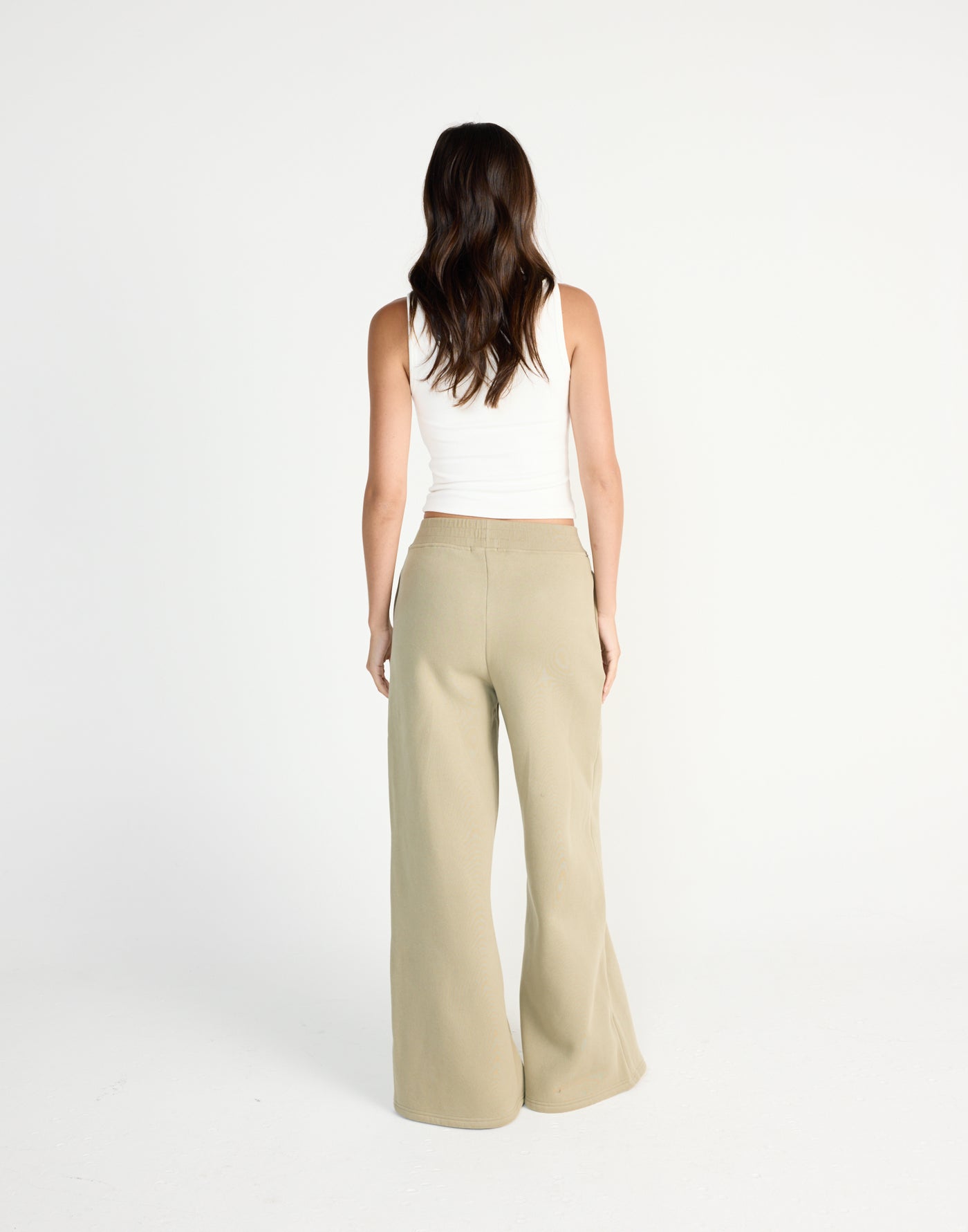 River Wide Leg Tracksuit Pants (Matcha) | CHARCOAL EXCLUSIVE | High waisted tracksuit pants with a wide leg - Women's Pants - Charcoal Clothing