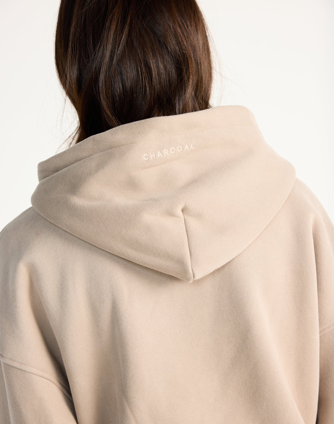 Elija Zip Hoodie (Stone) | CHARCOAL EXCLUSIVE | Zip up hoodie with fleece lining - Women's Outerwear - Charcoal Clothing