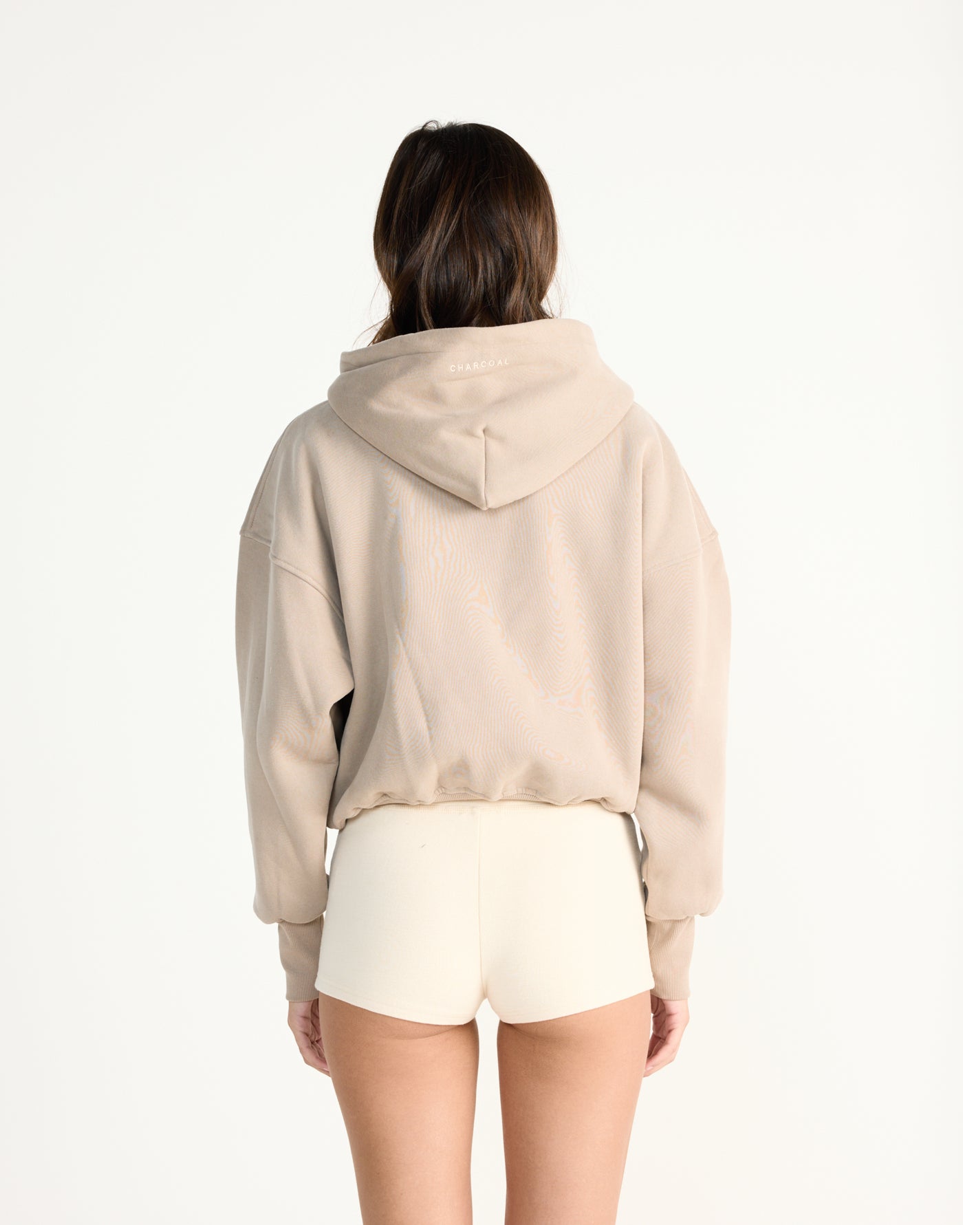 Elija Zip Hoodie (Stone) | CHARCOAL EXCLUSIVE | Zip up hoodie with fleece lining - Women's Outerwear - Charcoal Clothing