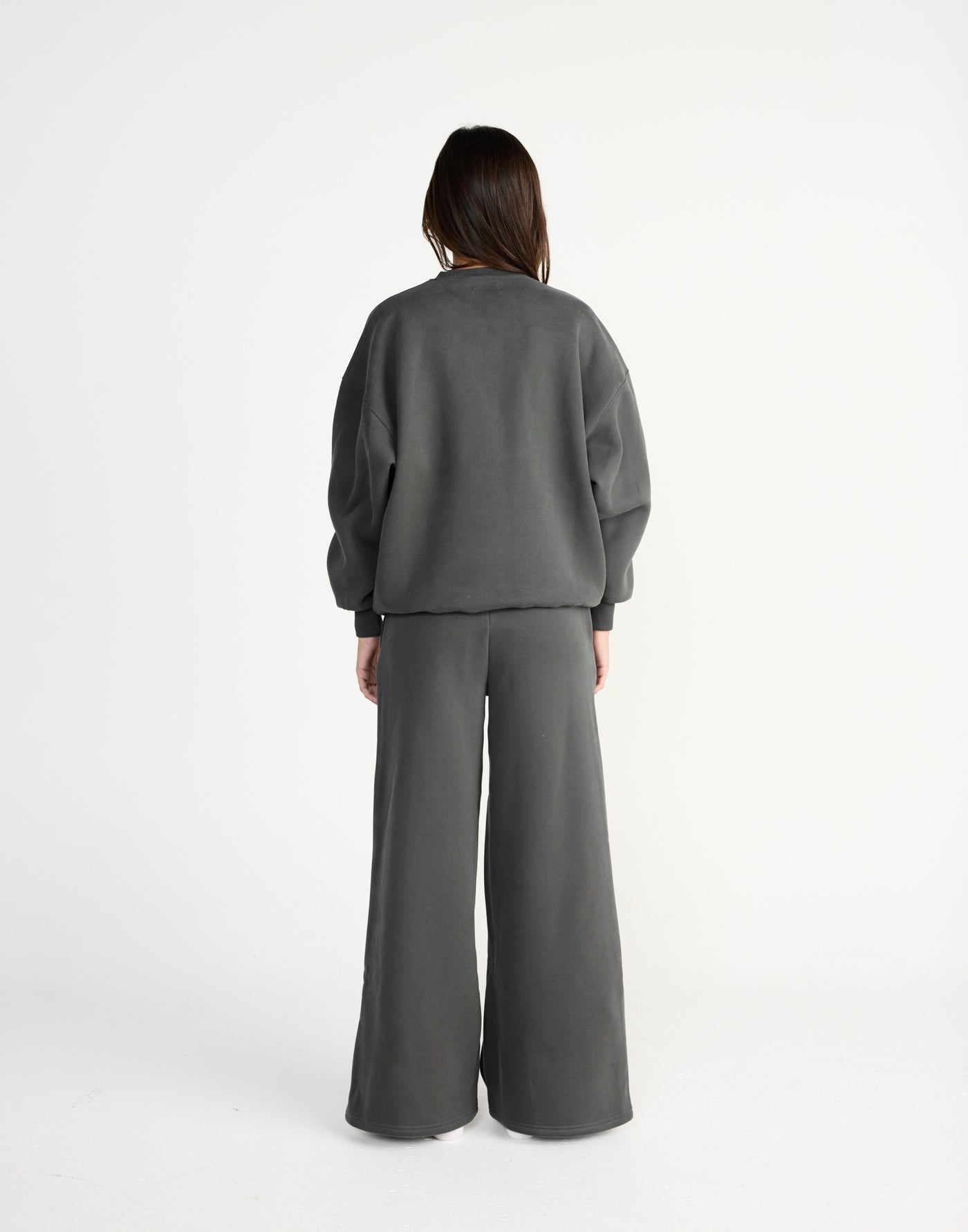 River Wide Leg Tracksuit Pants (Slate) | CHARCOAL EXCLUSIVE | High waisted tracksuit pants with a wide leg - Women's Pants - Charcoal Clothing