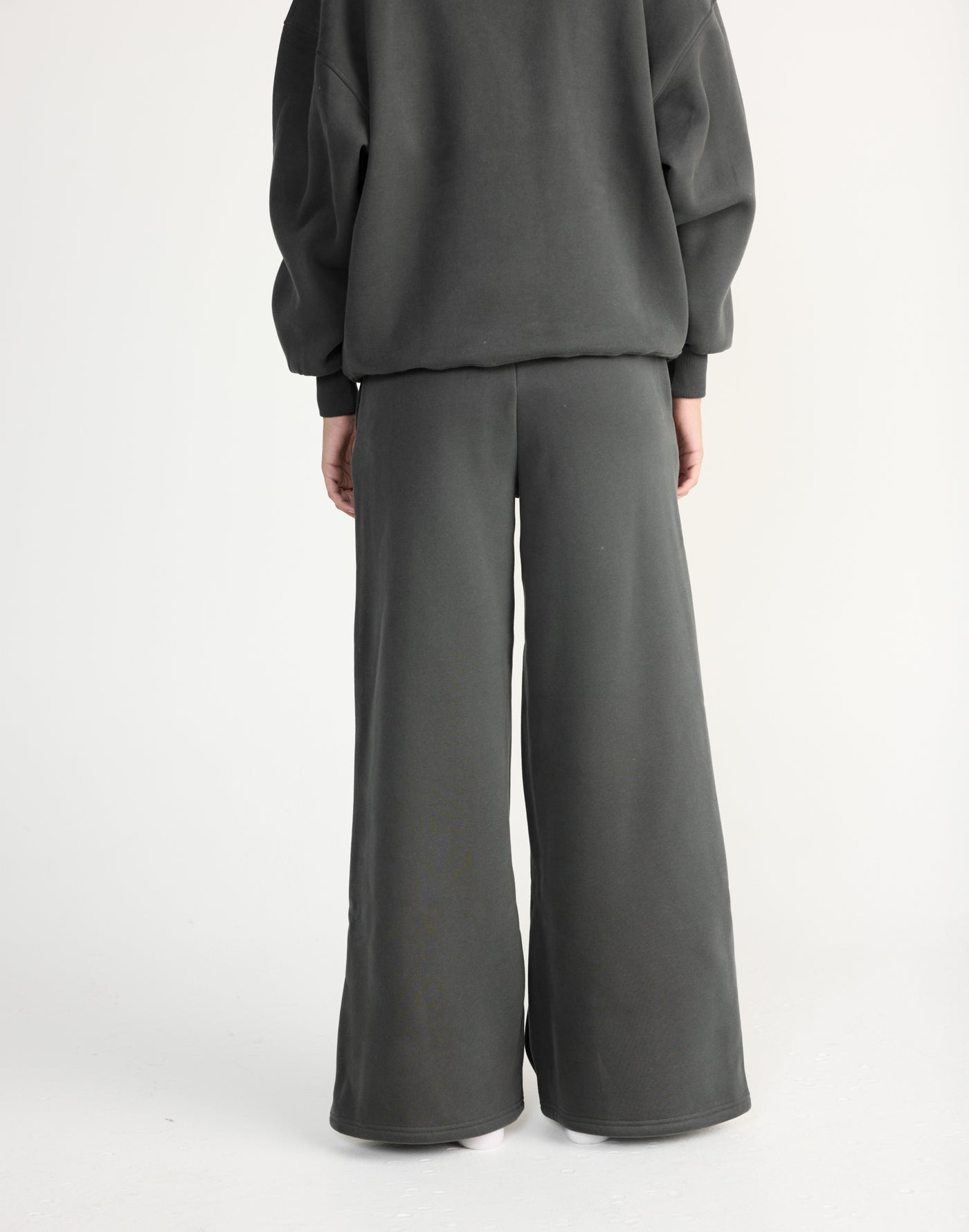 River Wide Leg Tracksuit Pants (Slate) | CHARCOAL EXCLUSIVE | High waisted tracksuit pants with a wide leg - Women's Pants - Charcoal Clothing