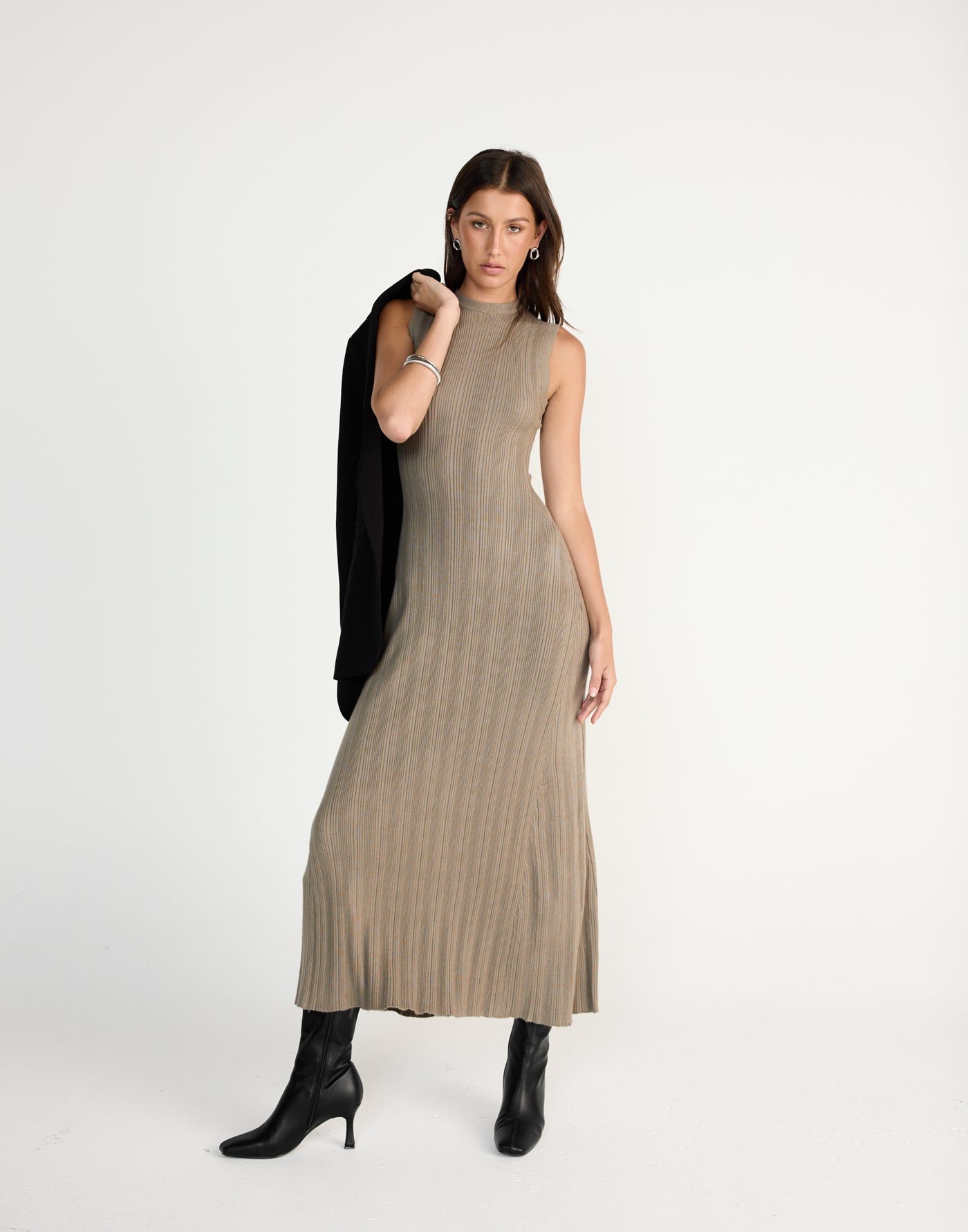  - Women's Dress - Charcoal Clothing