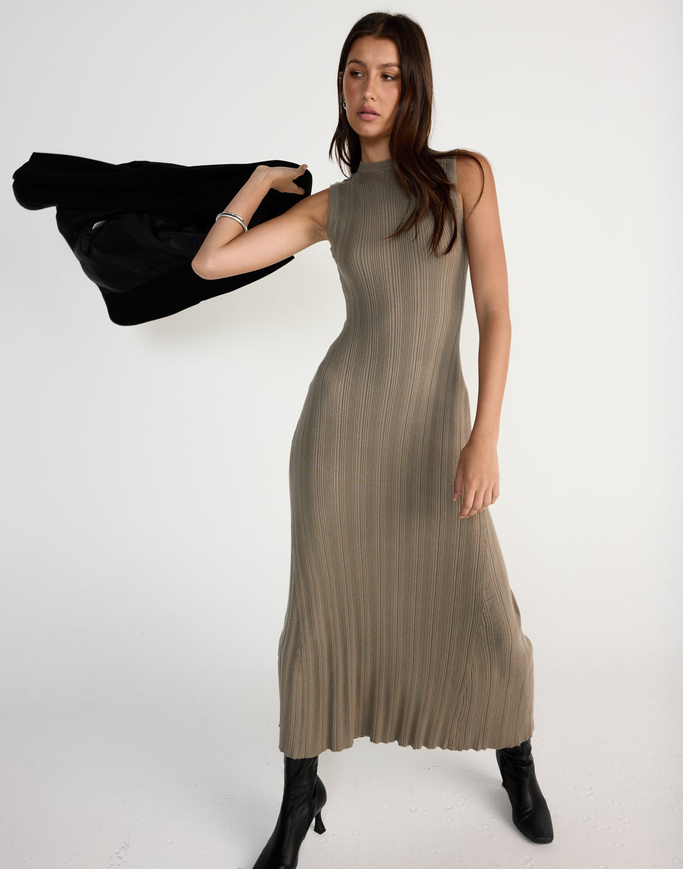  - Women's Dress - Charcoal Clothing