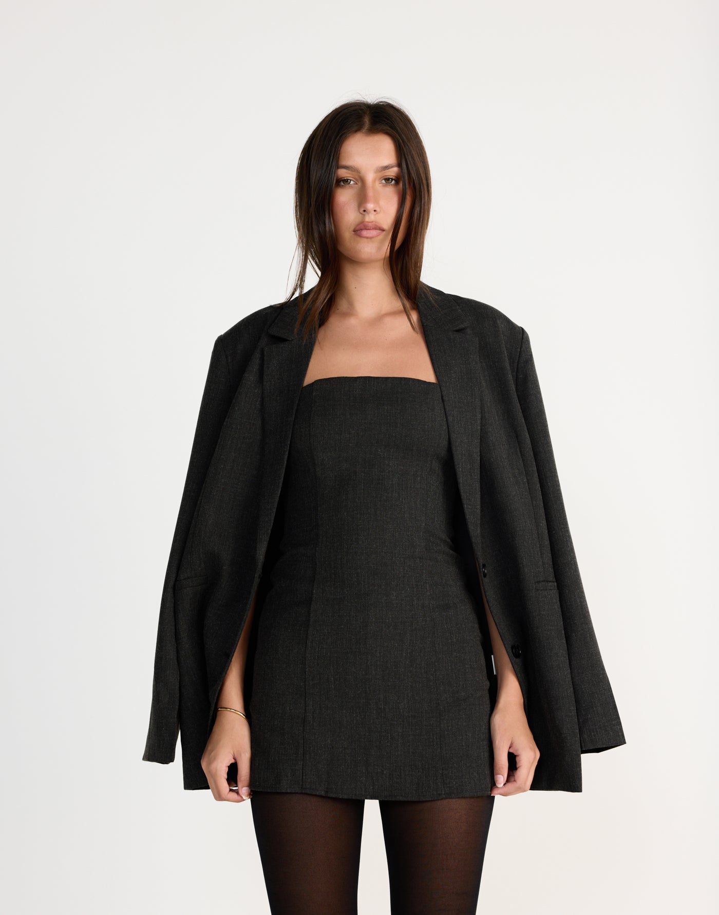  - Women's Dress - Charcoal Clothing