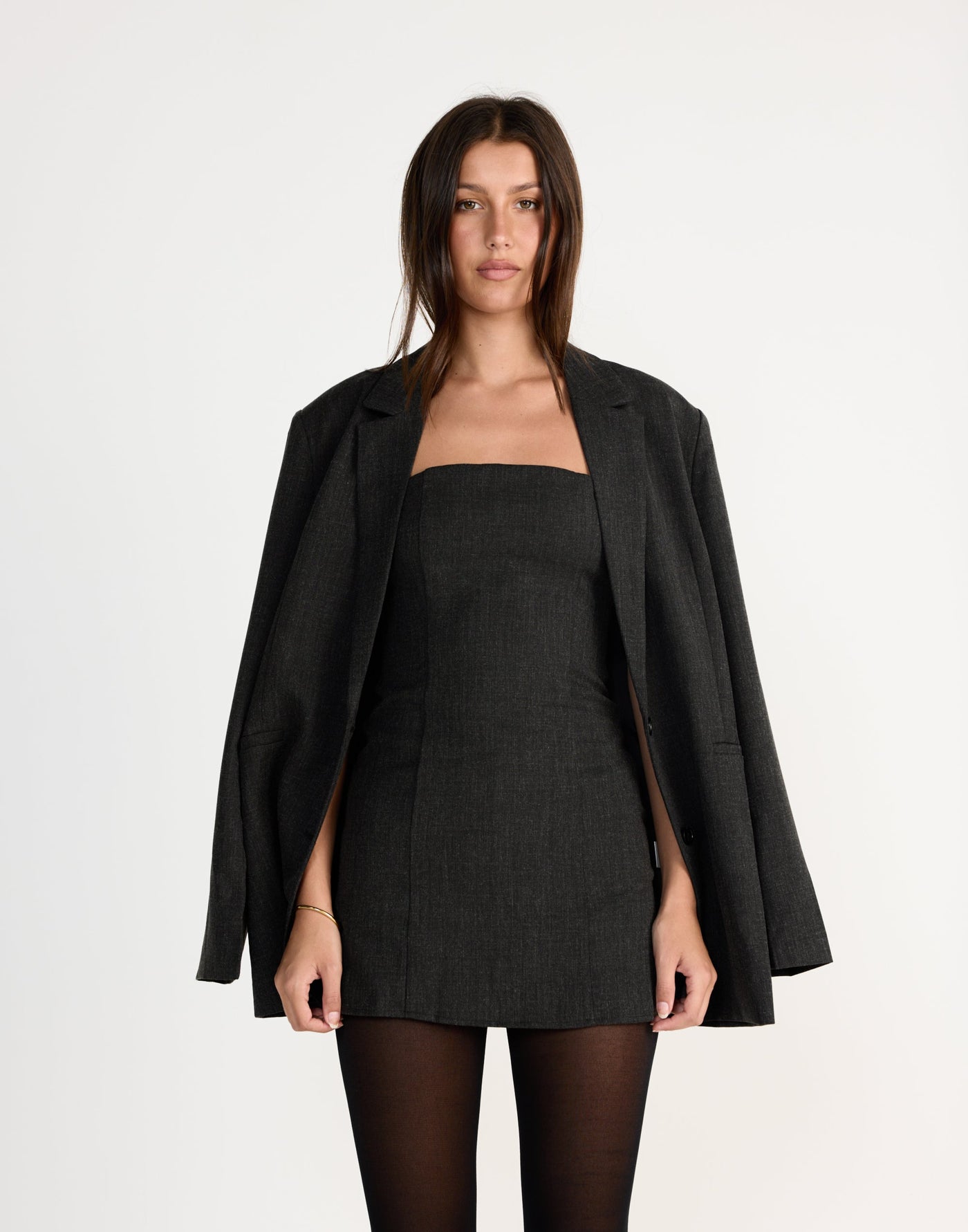  - Women's Dress - Charcoal Clothing