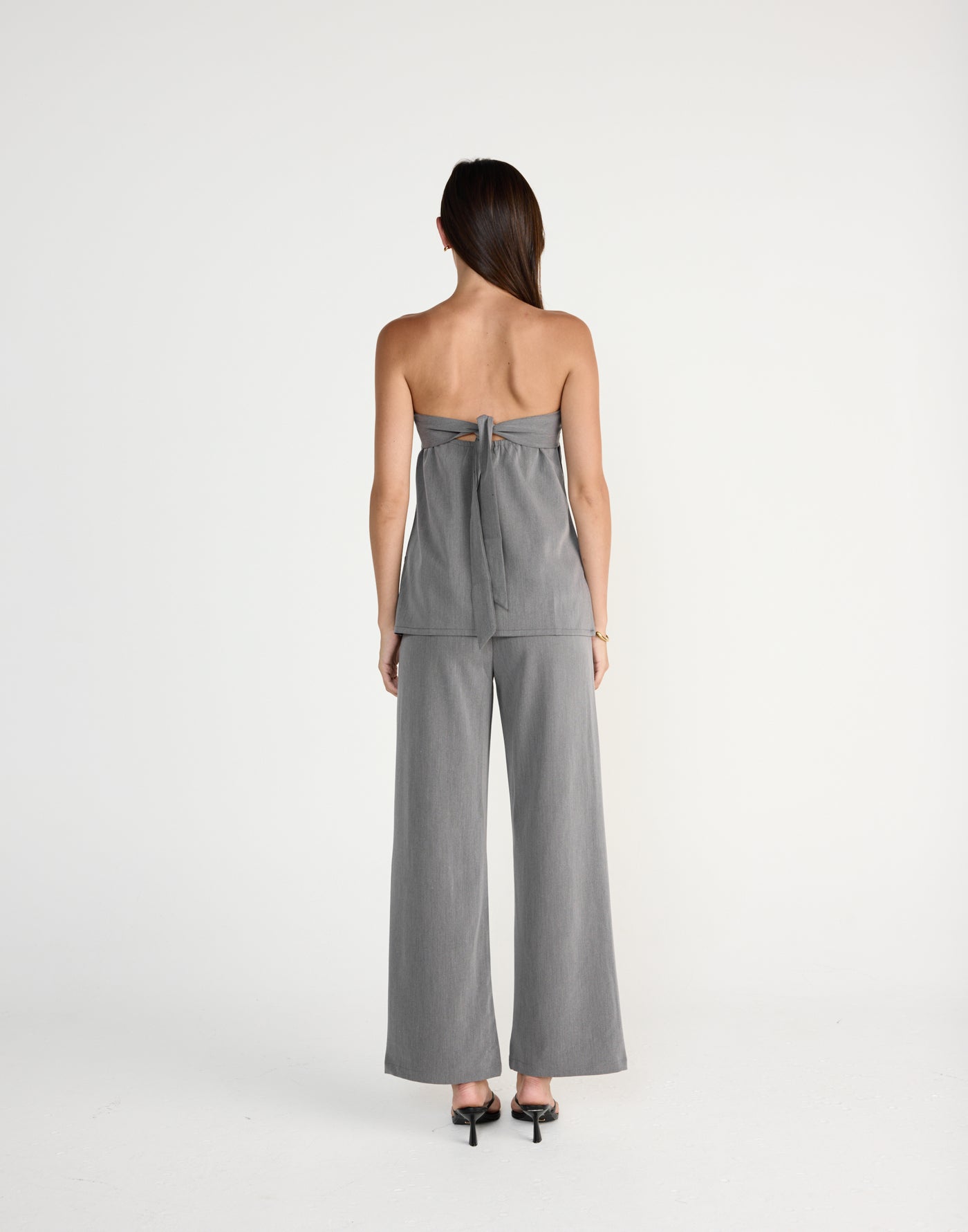 Kippa Pants (Grey) | CHARCOAL EXCLUSIVE | Straight leg mid rise pants - Women's Pants - Charcoal Clothing