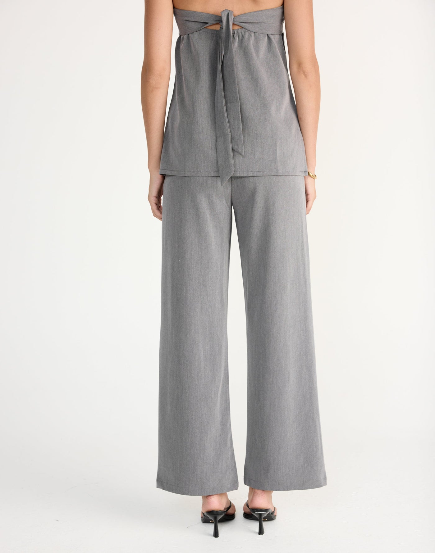 Kippa Pants (Grey) | CHARCOAL EXCLUSIVE | Straight leg mid rise pants - Women's Pants - Charcoal Clothing