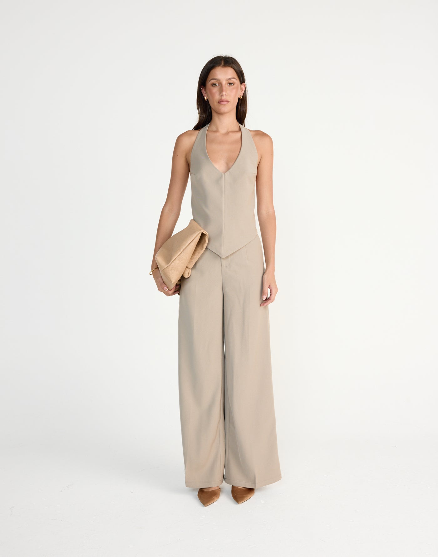 Grace Pants (Dusty Sage) | CHARCOAL EXCLUSIVE | High waisted straight leg pants - Women's Pants - Charcoal Clothing