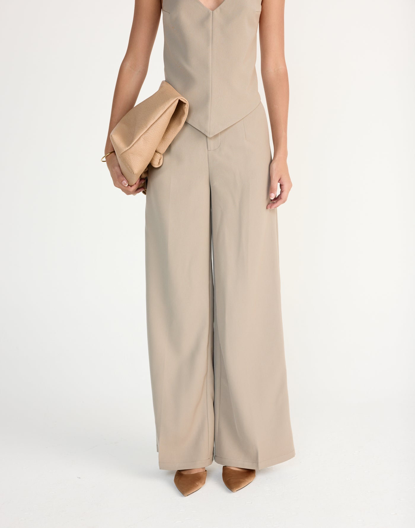 Grace Pants (Dusty Sage) | CHARCOAL EXCLUSIVE | High waisted straight leg pants - Women's Pants - Charcoal Clothing
