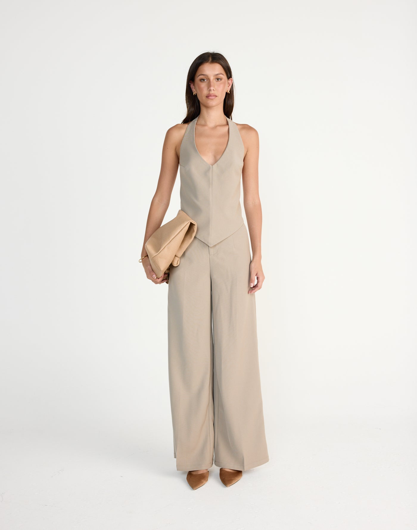 Grace Pants (Dusty Sage) | CHARCOAL EXCLUSIVE | High waisted straight leg pants - Women's Pants - Charcoal Clothing