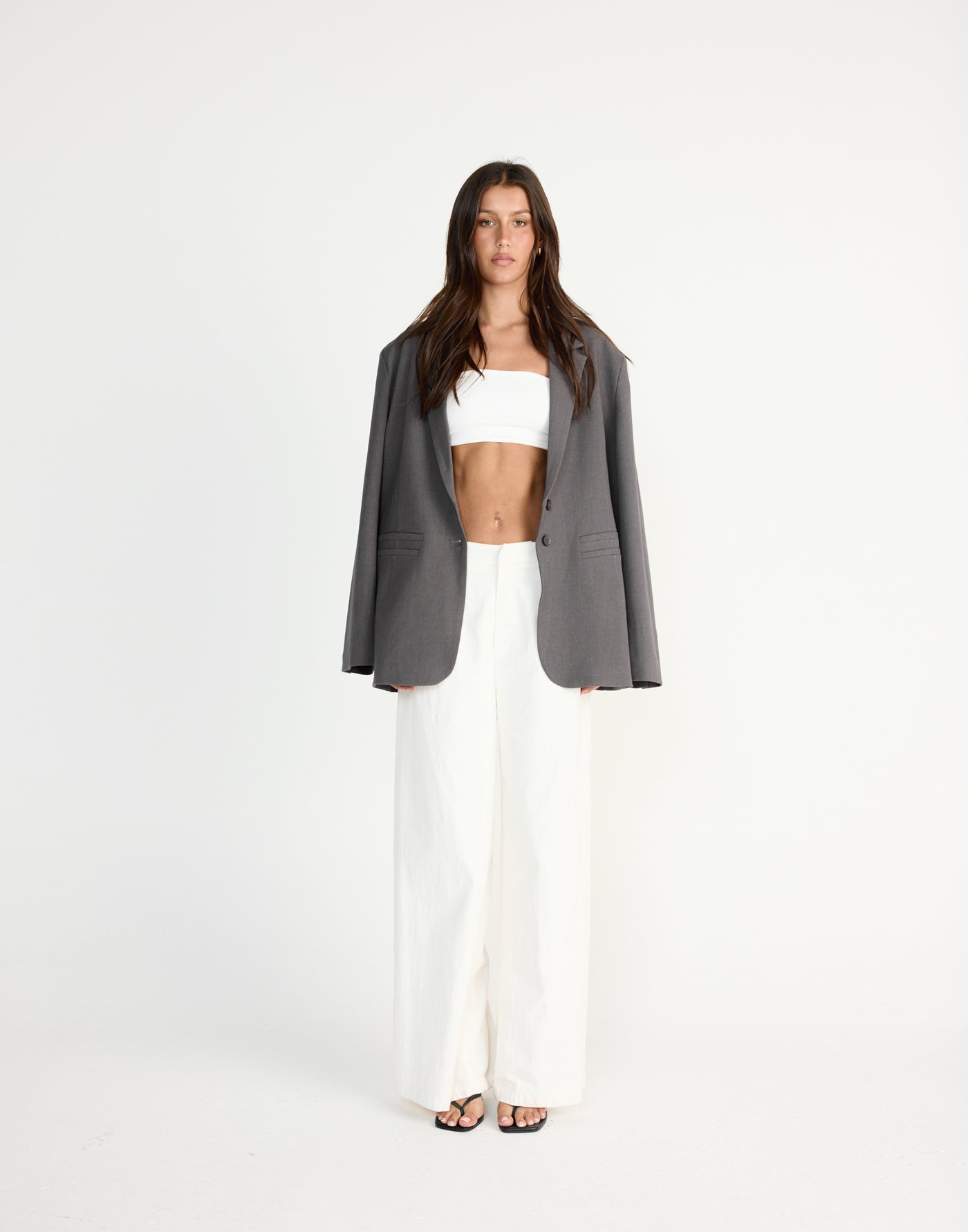 Maribel Bandeau Top (White) | CHARCOAL EXCLUSIVE | Strapless cropped bandeau top - Women's Top - Charcoal Clothing