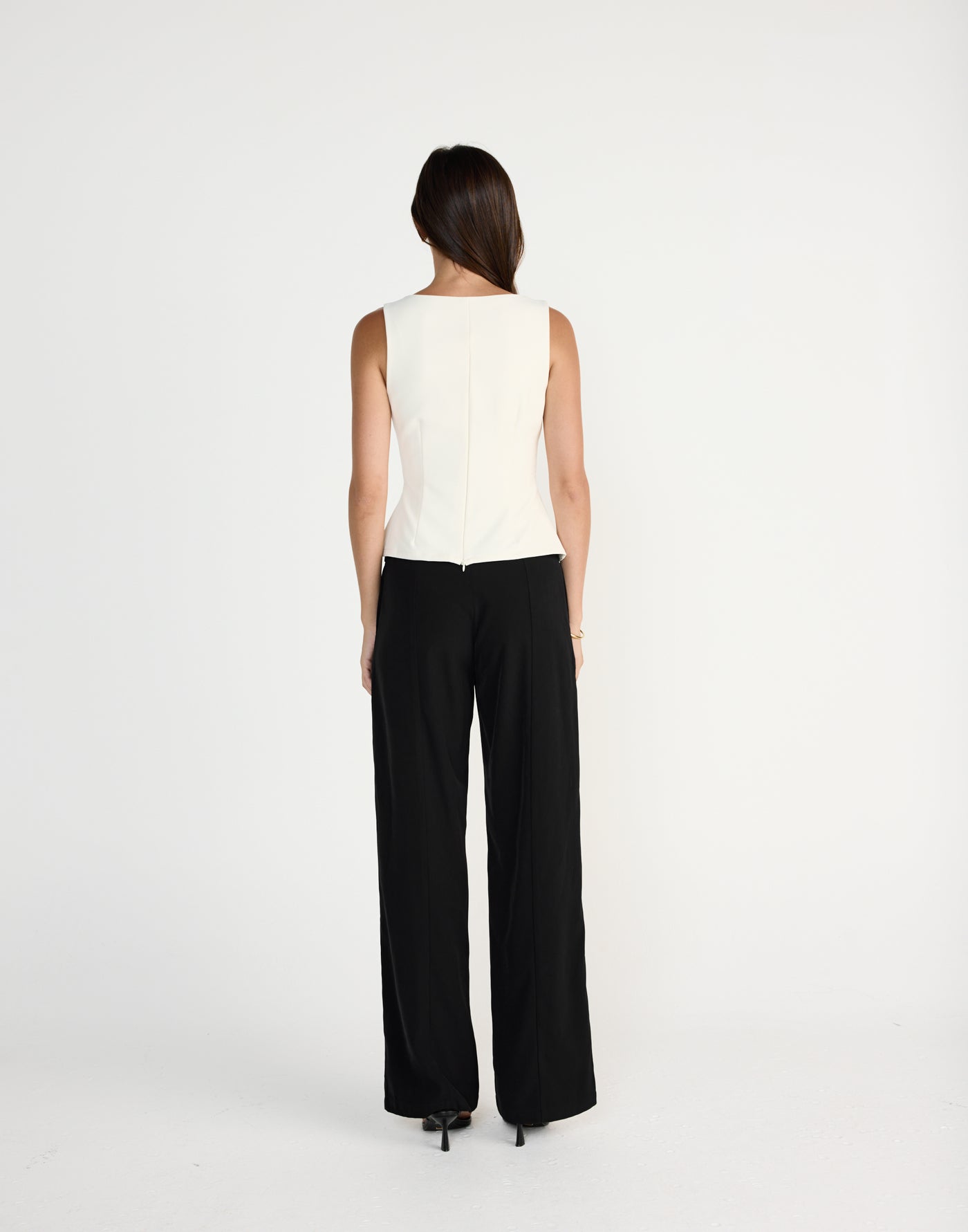 Tonya Top (Oat)Tonya Top (Black) | CHARCOAL Exclusive - Wrap around fitted v neck top - Women's Top - Charcoal Clothing