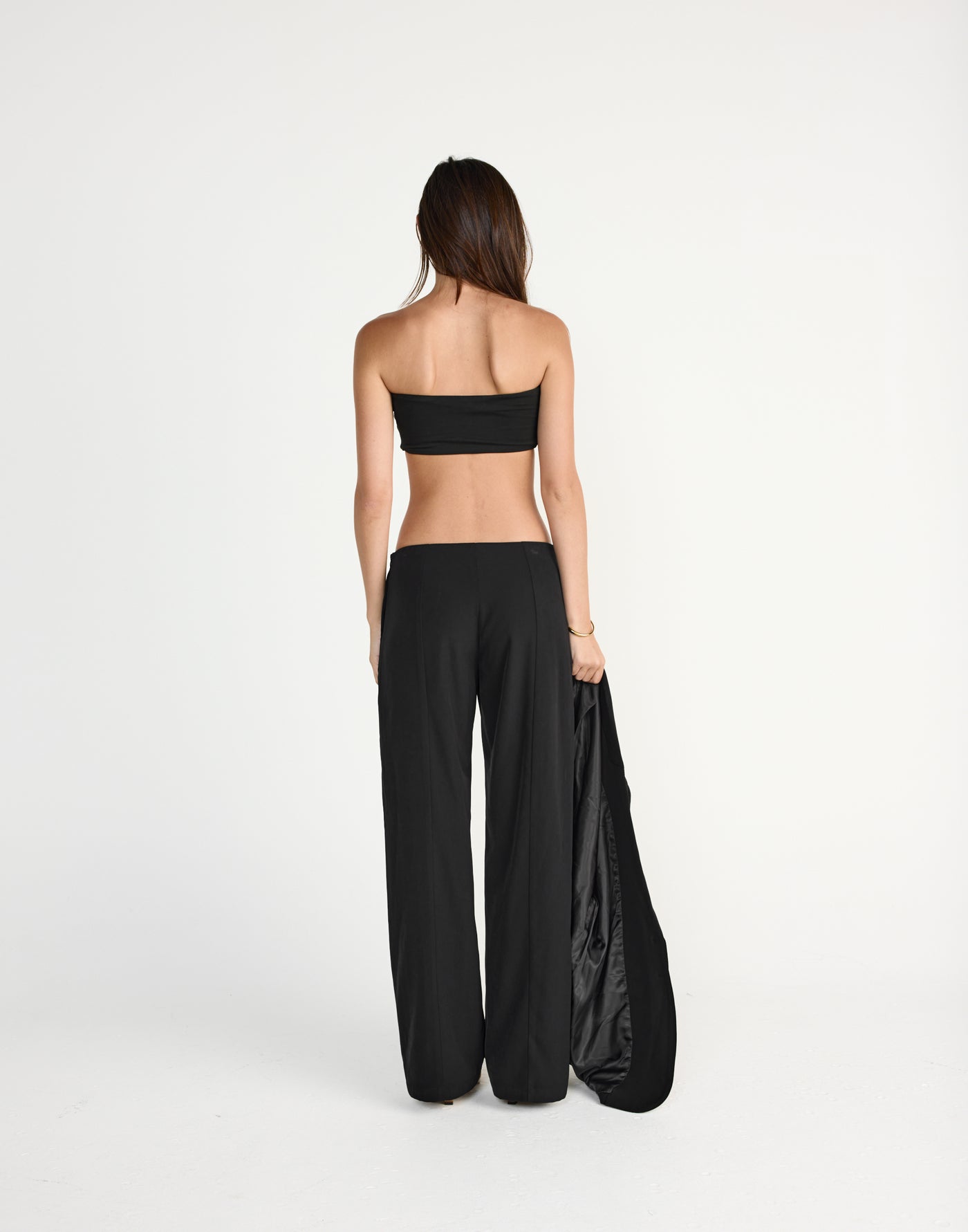 Maribel Bandeau Top (Black) | CHARCOAL EXCLUSIVE | Strapless cropped bandeau top - Women's Top - Charcoal Clothing