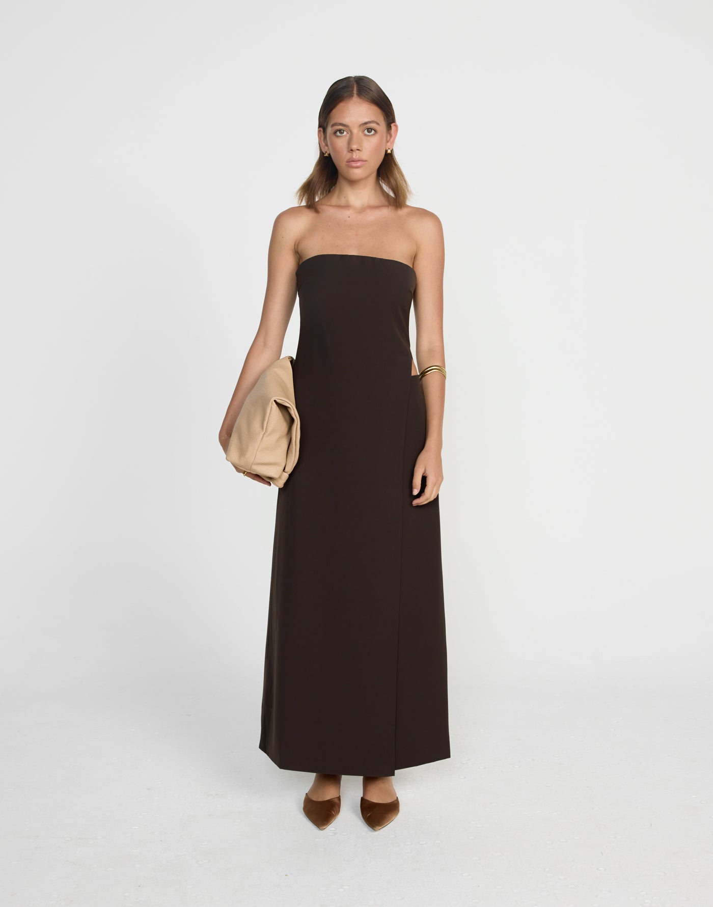 Gabby Maxi Dress (Choc) | CHARCOAL Exclusive - - Women's Dress - Charcoal Clothing