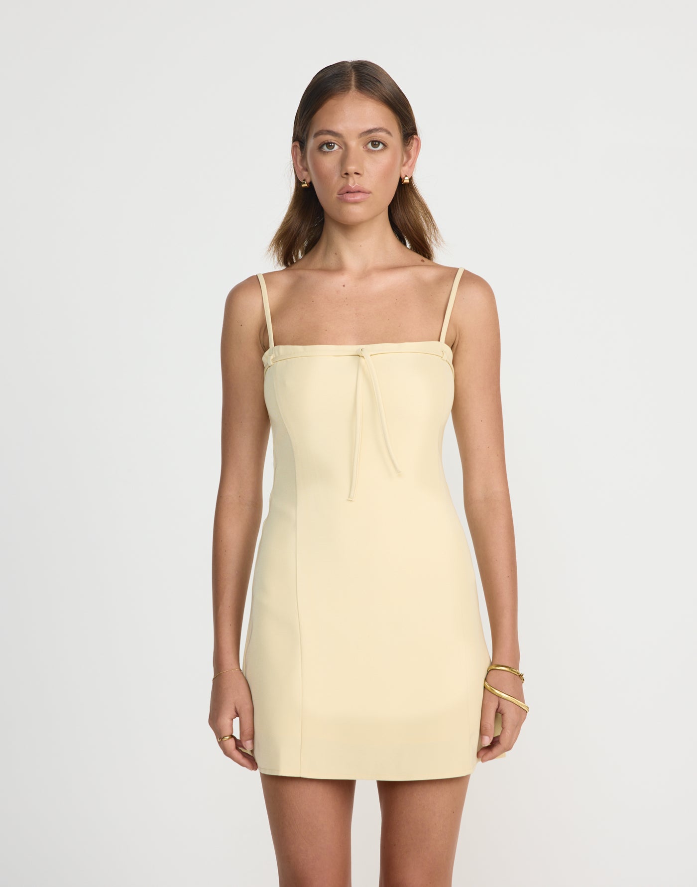 Milly Mini Dress (Buttermilk) | CHARCOAL Exclusive - Corset Style Mini - Women's Dress - Charcoal Clothing