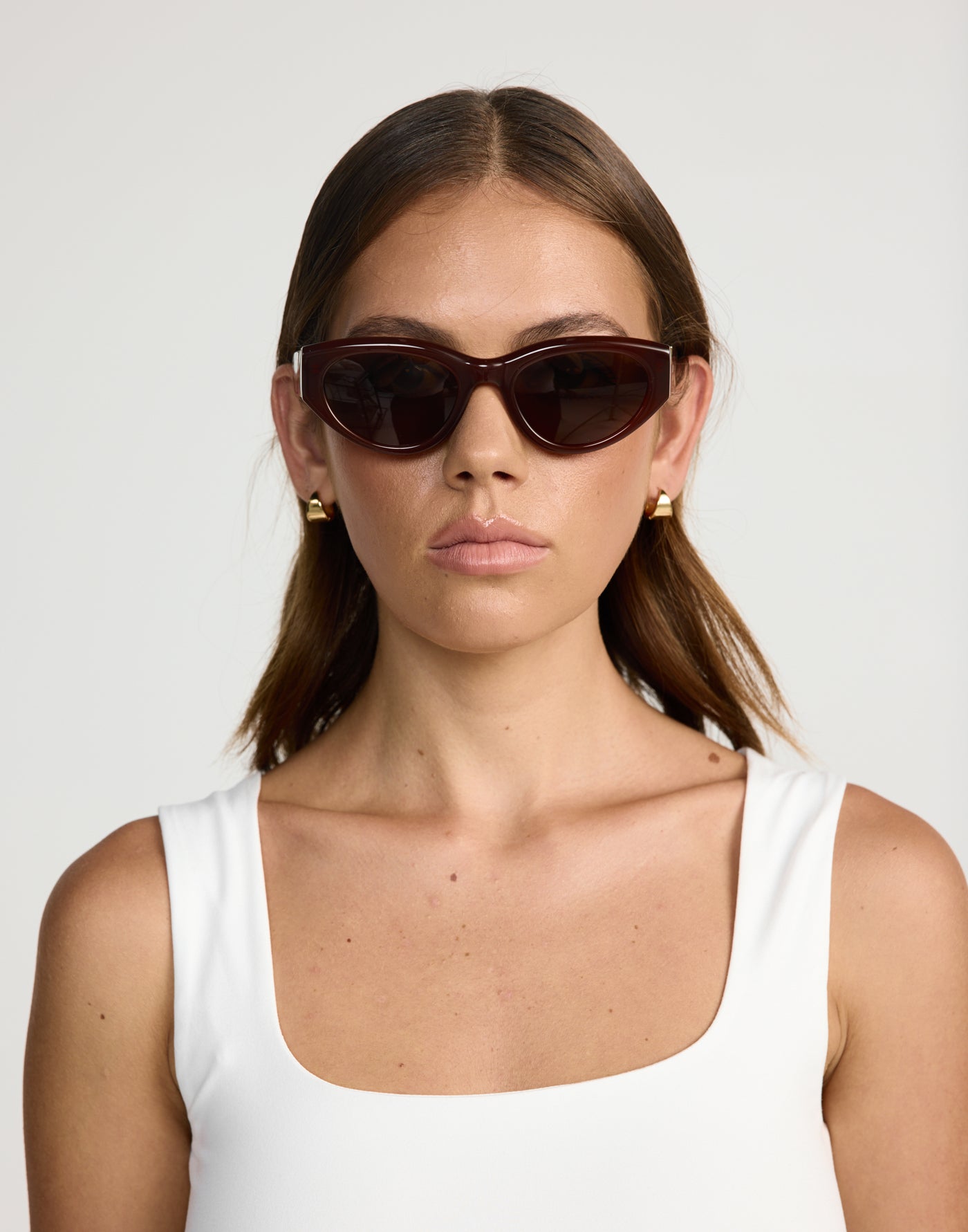 The Alba Sunglasses (Cinnamon/Cinnamon) - By Banbe - Brown Acetate Frame Brown Tint Sunglasses - Women's Accessories - Charcoal Clothing