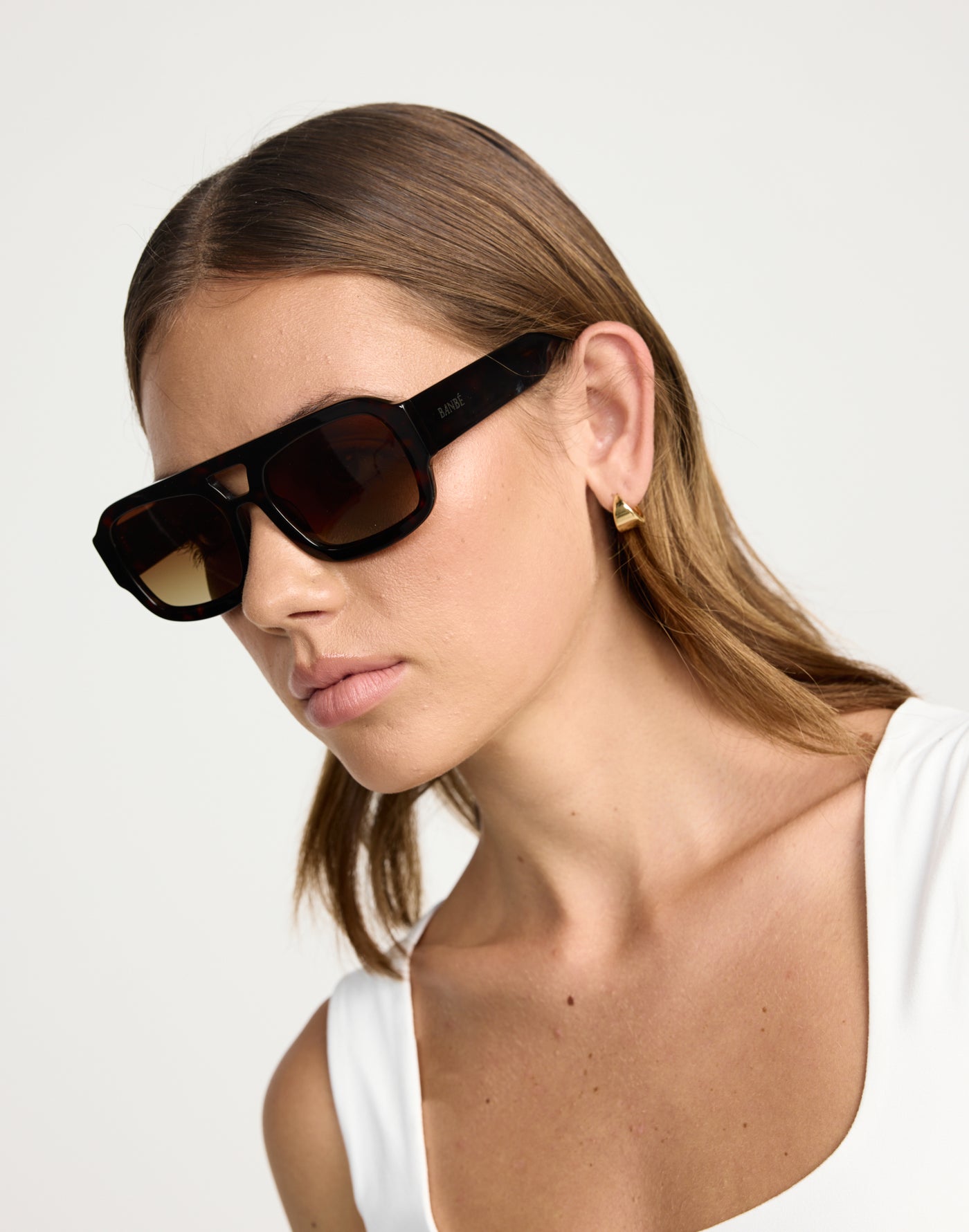 The Suki Sunglasses (Dark Havana Tort Chocolate Fade) - By Banbe - Dark Brown Acetate Brown Tinted Sunglasses - Women's Accessories - Charcoal Clothing