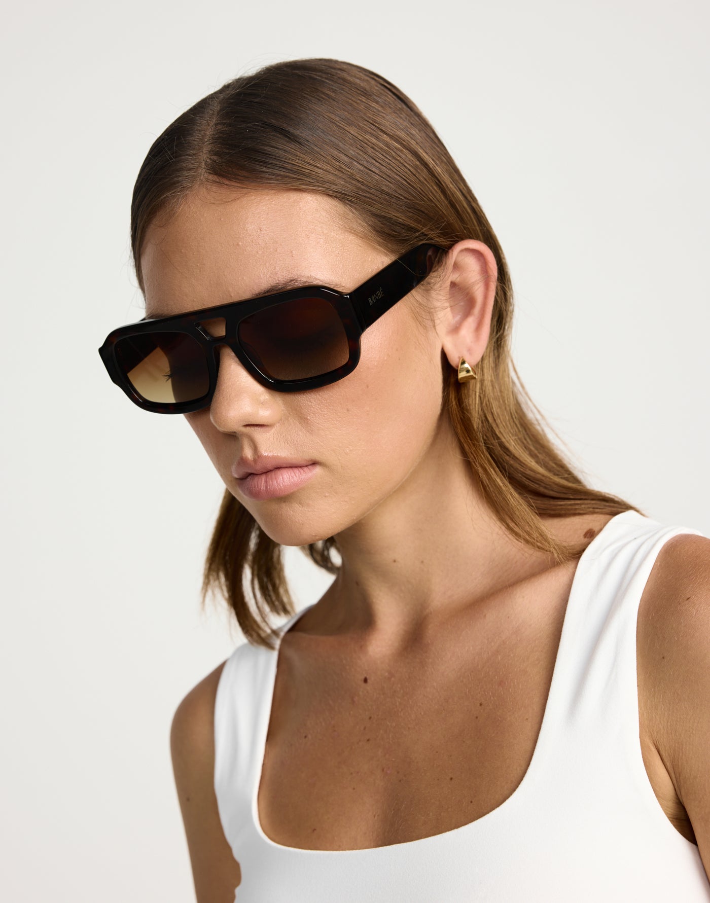 The Suki Sunglasses (Dark Havana Tort Chocolate Fade) - By Banbe - Dark Brown Acetate Brown Tinted Sunglasses - Women's Accessories - Charcoal Clothing