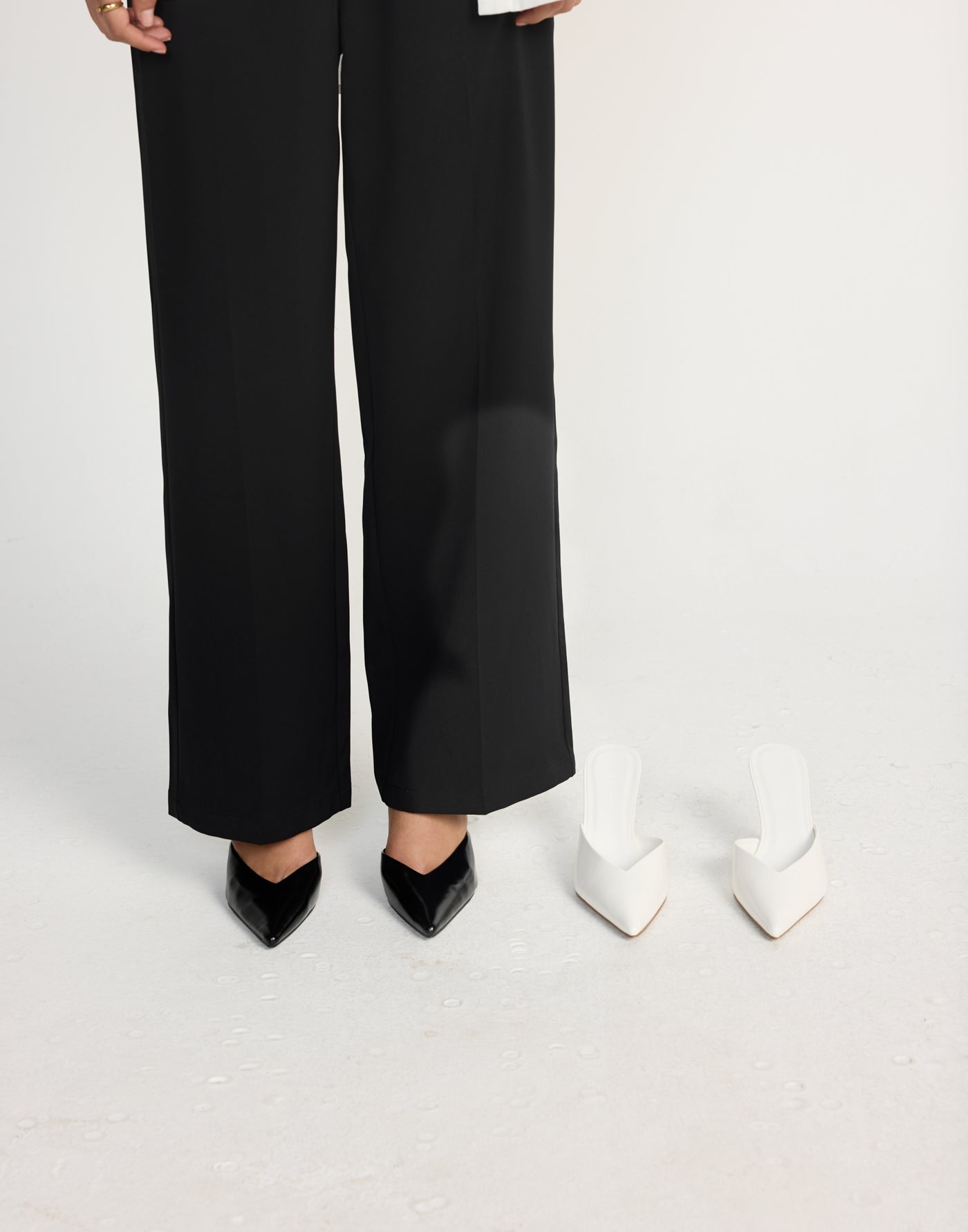 Karey (Black Shine) - By Billini - Black Pointed Toe Pump Heel - Women's Shoes - Charcoal Clothing