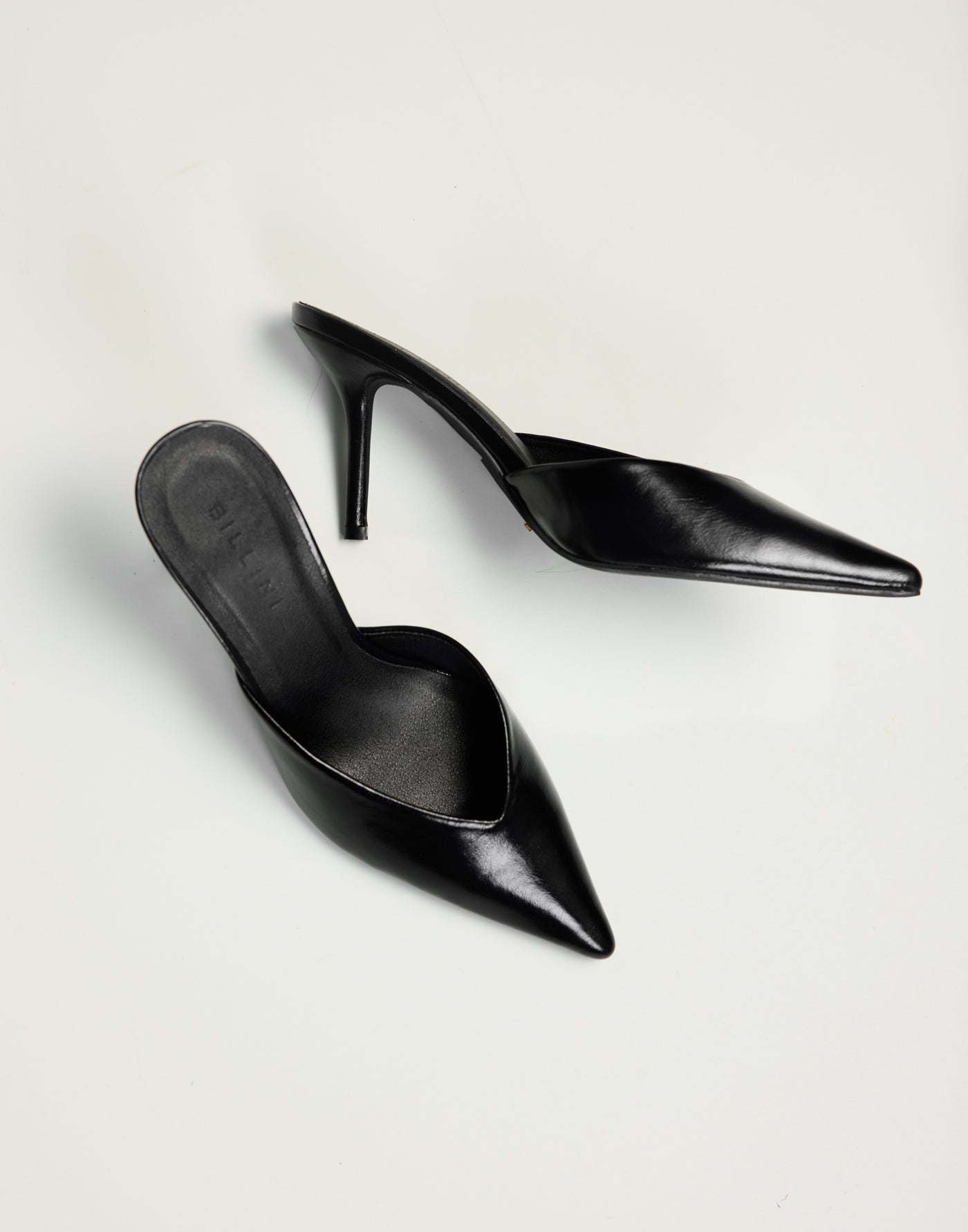Karey (Black Shine) - By Billini - Black Pointed Toe Pump Heel - Women's Shoes - Charcoal Clothing