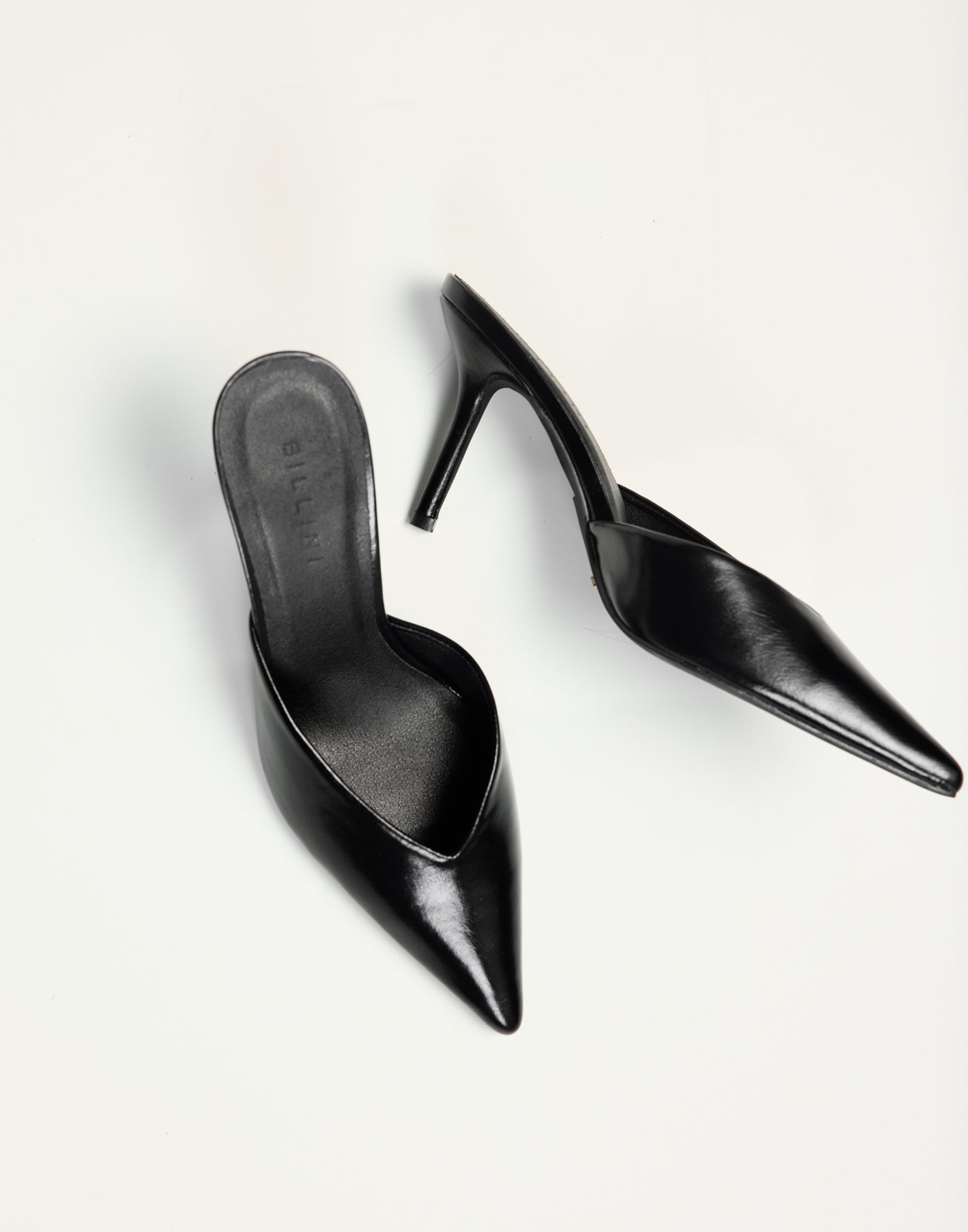 Karey (Black Shine) - By Billini - Black Pointed Toe Pump Heel - Women's Shoes - Charcoal Clothing