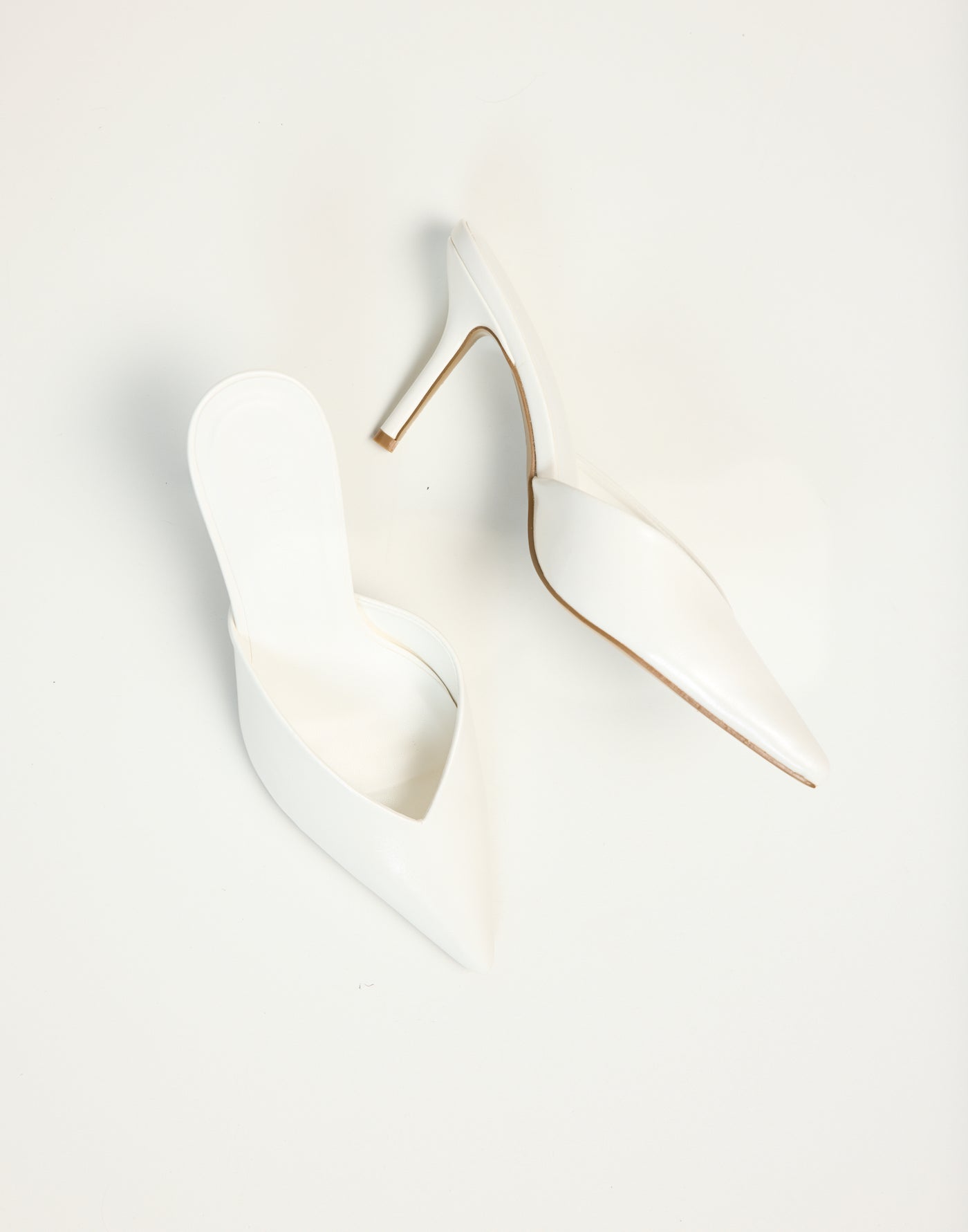 Karey (White Shine) - By Billini - White Pointed Toe Pump Heel - Women's Shoes - Charcoal Clothing