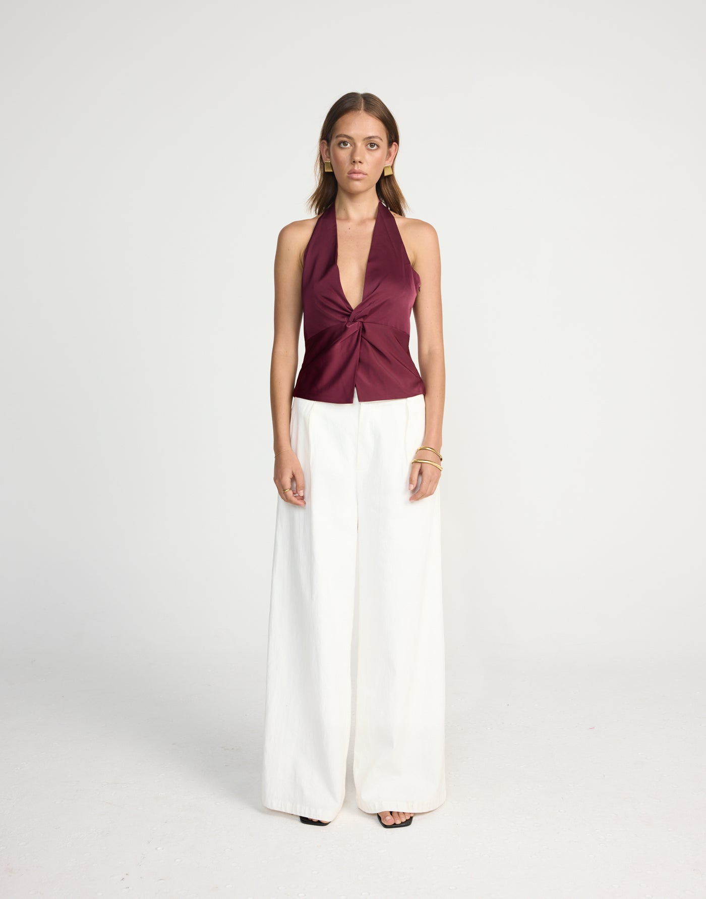 Cecil Top (Plum) | CHARCOAL Exclusive - Halter Top - Women's Top - Charcoal Clothing